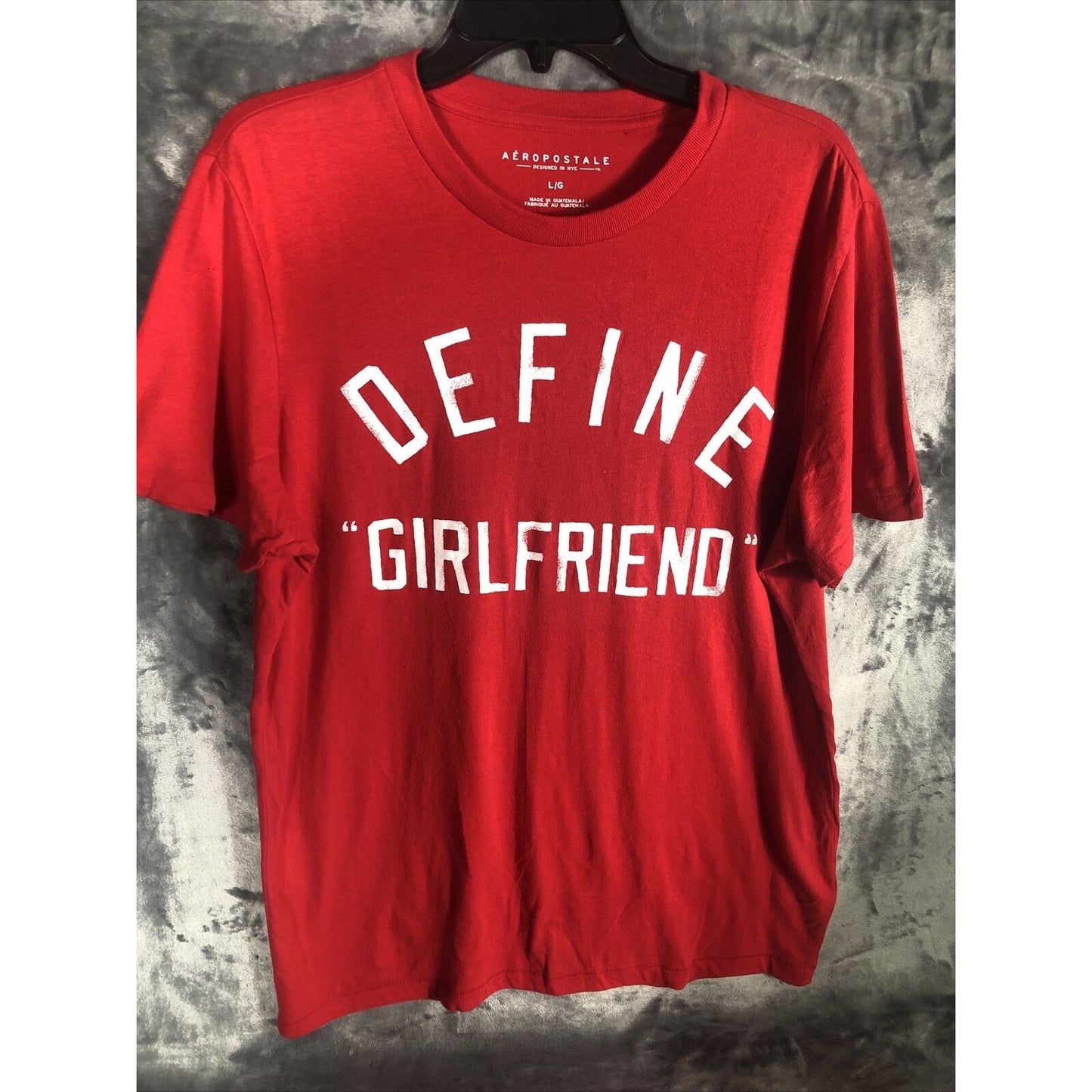 Aeropostale Men’s Shirt Red Define Girlfriend Size Adult Large