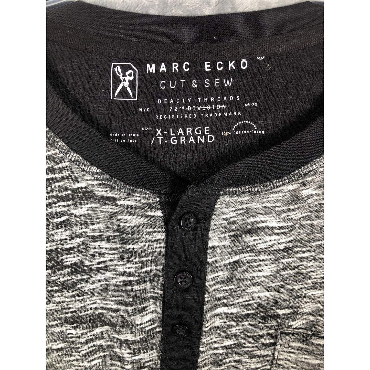 Marc Ecko Sweater Men's Pullover Deadly Threads Shirt Cut & Sew Extra Large