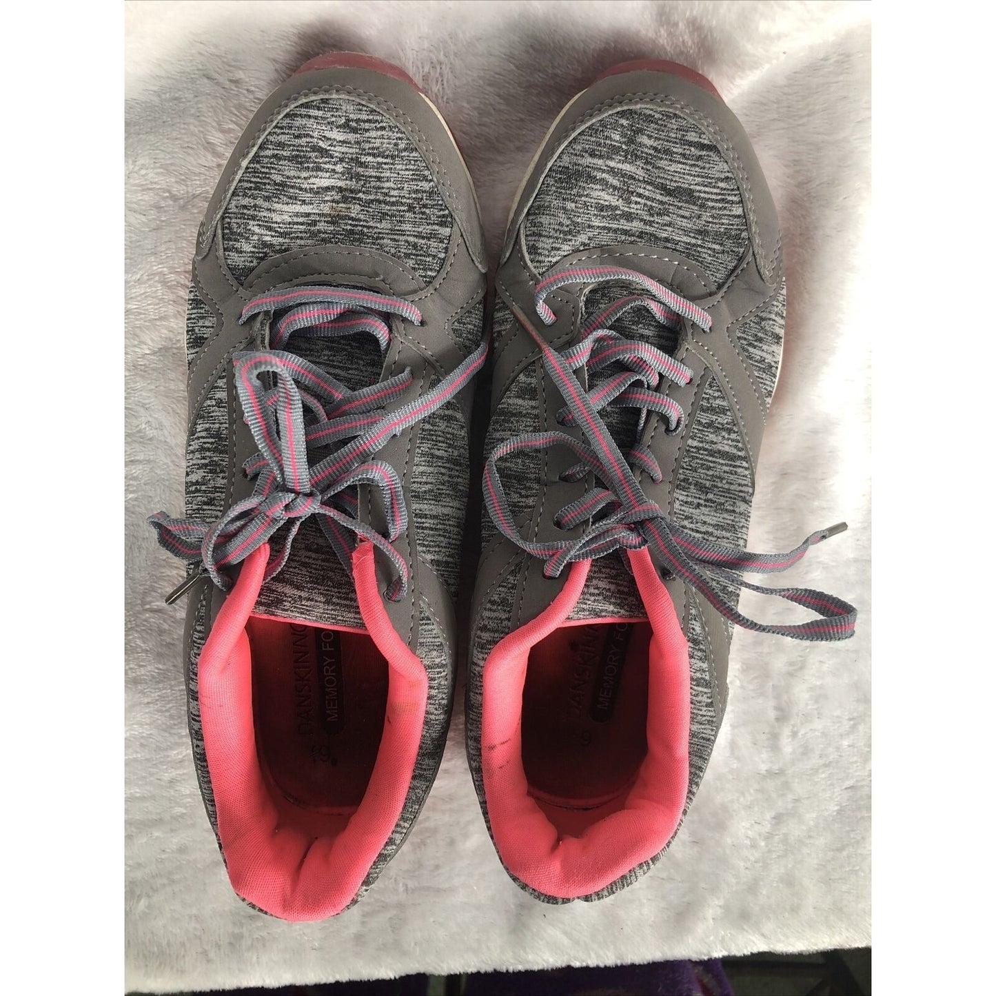 Danskin Women’s Sneakers Gray Pink Adult Size 6 1/2