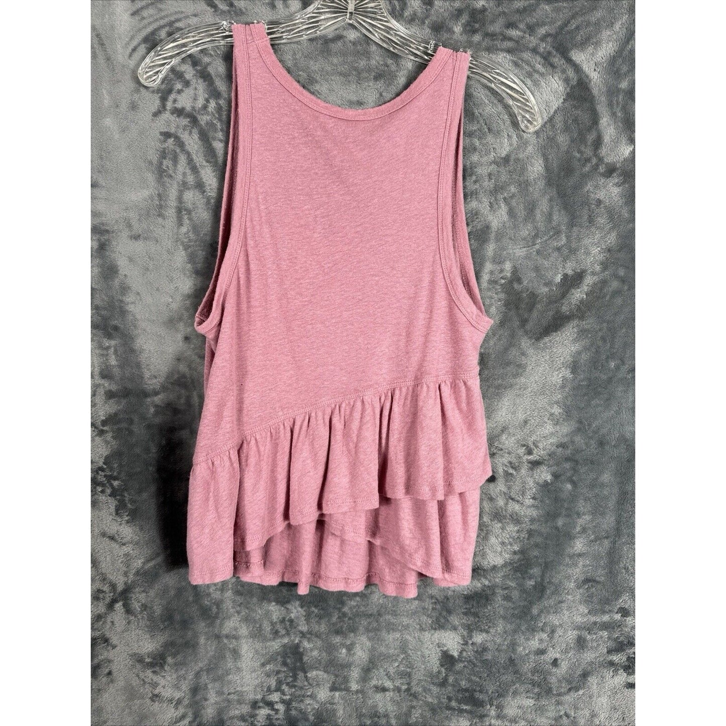 Abercrombie and finch women’s tank top extra small plum ruffled bottom and back