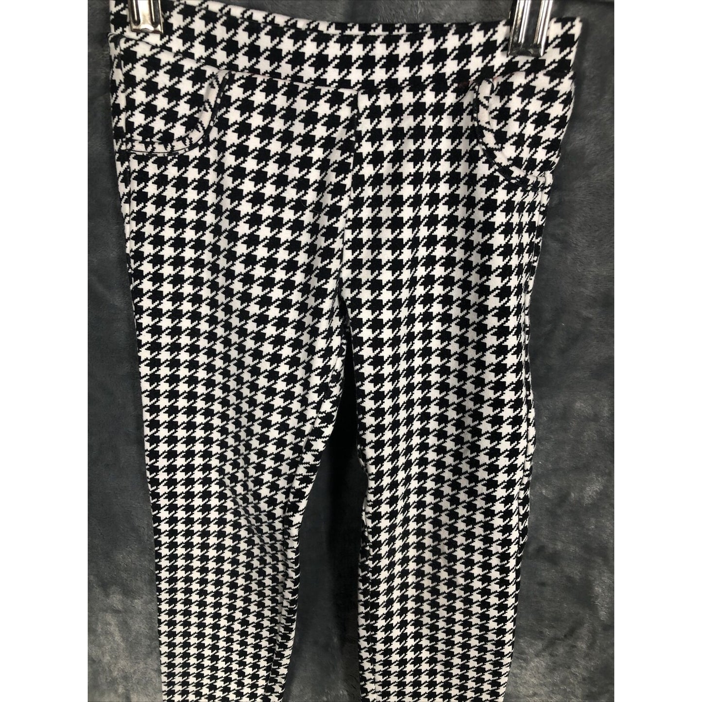 Old Navy Girls Black And White Dog Tooth Stretch Pants Size 5 Toddler