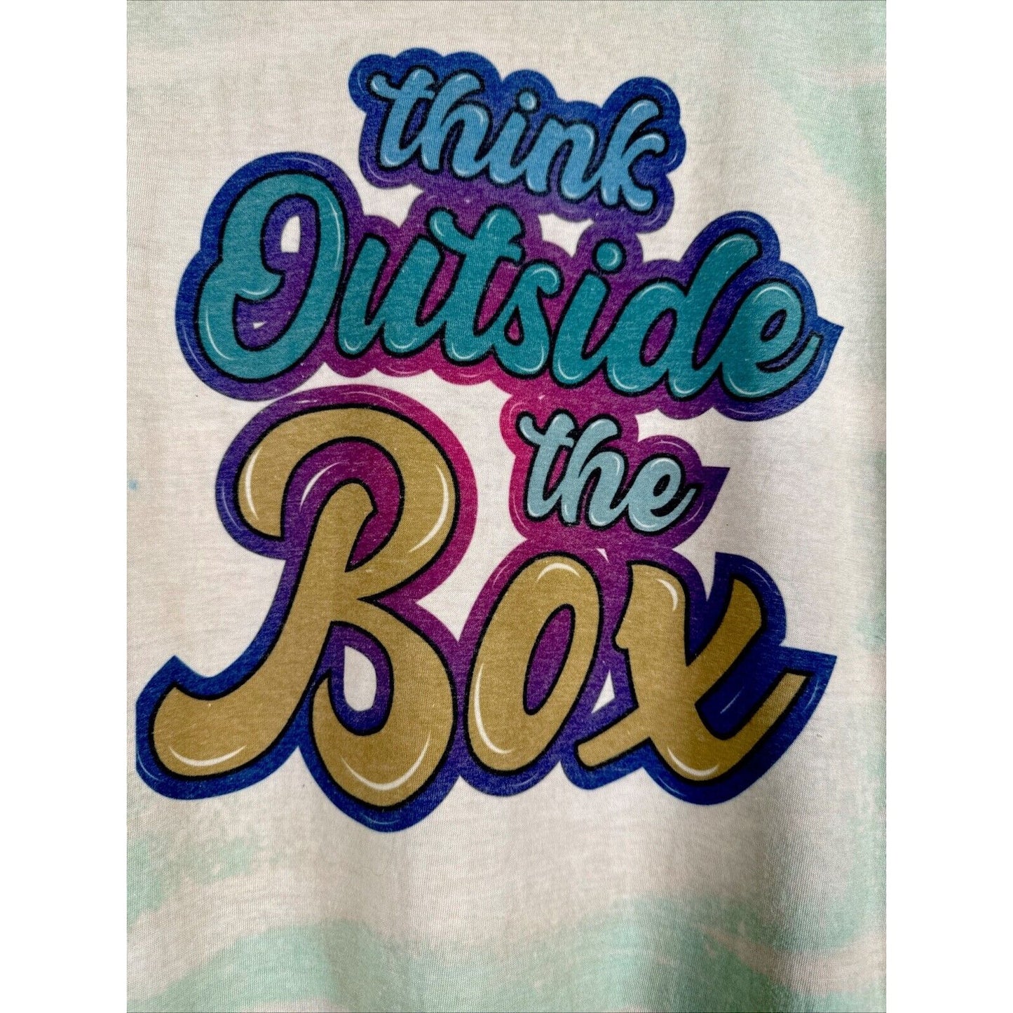 Women’s T-shirt extra large think outside the box sharp