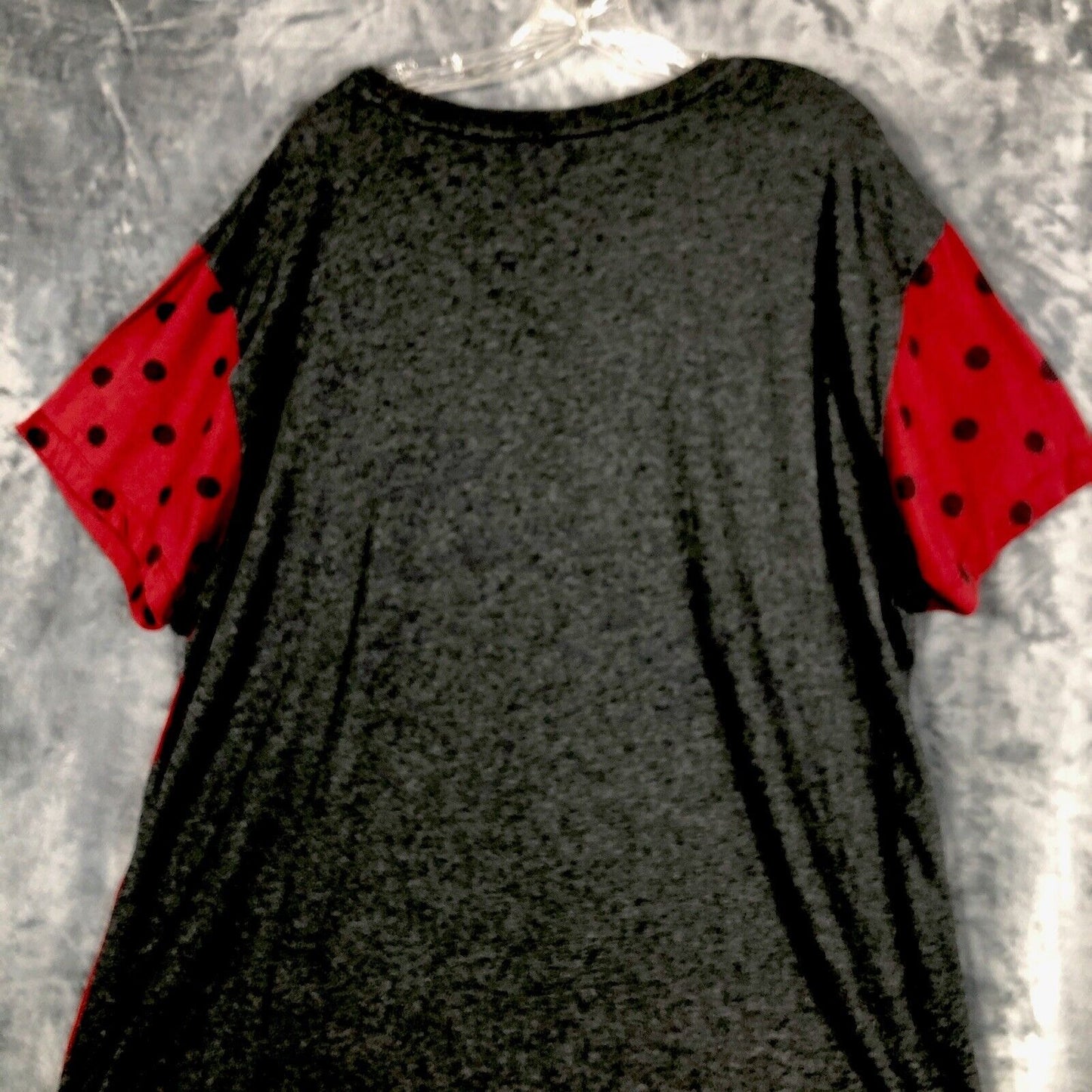 Aéropostale Women’s Shirt Relaxed Gray And Red Polkadot Short Sleeve Extra Large