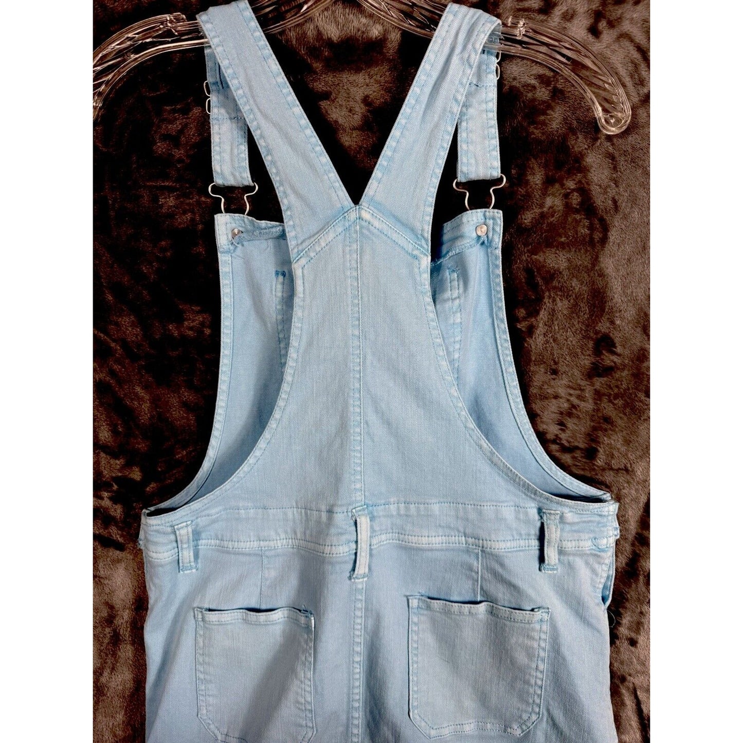 Art Class Women’s Denim Overalls 2X Large Size 18 Stretch Pastal Blue