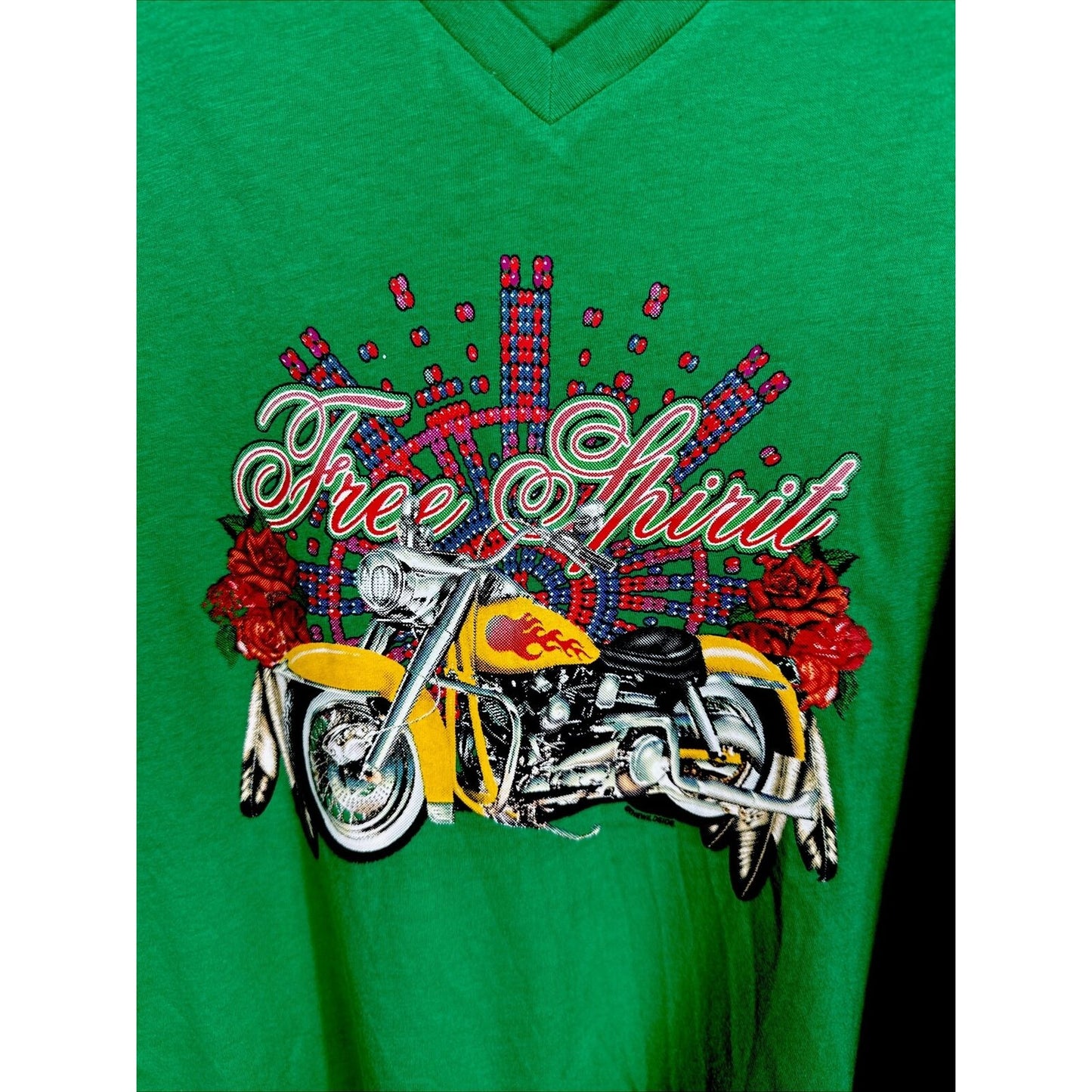 Polo Ralph Lauren Women’s Free Spirit V-neck T-shirt Inspirational Shirt Large