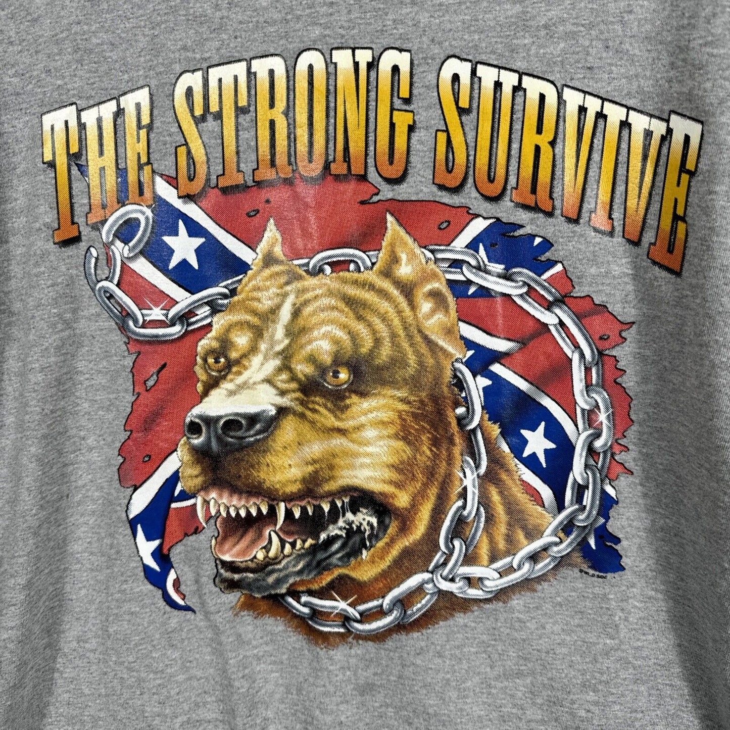 The Strong Survive Men’s T-shirt Gray American Pit Bull Patriotic Shirt