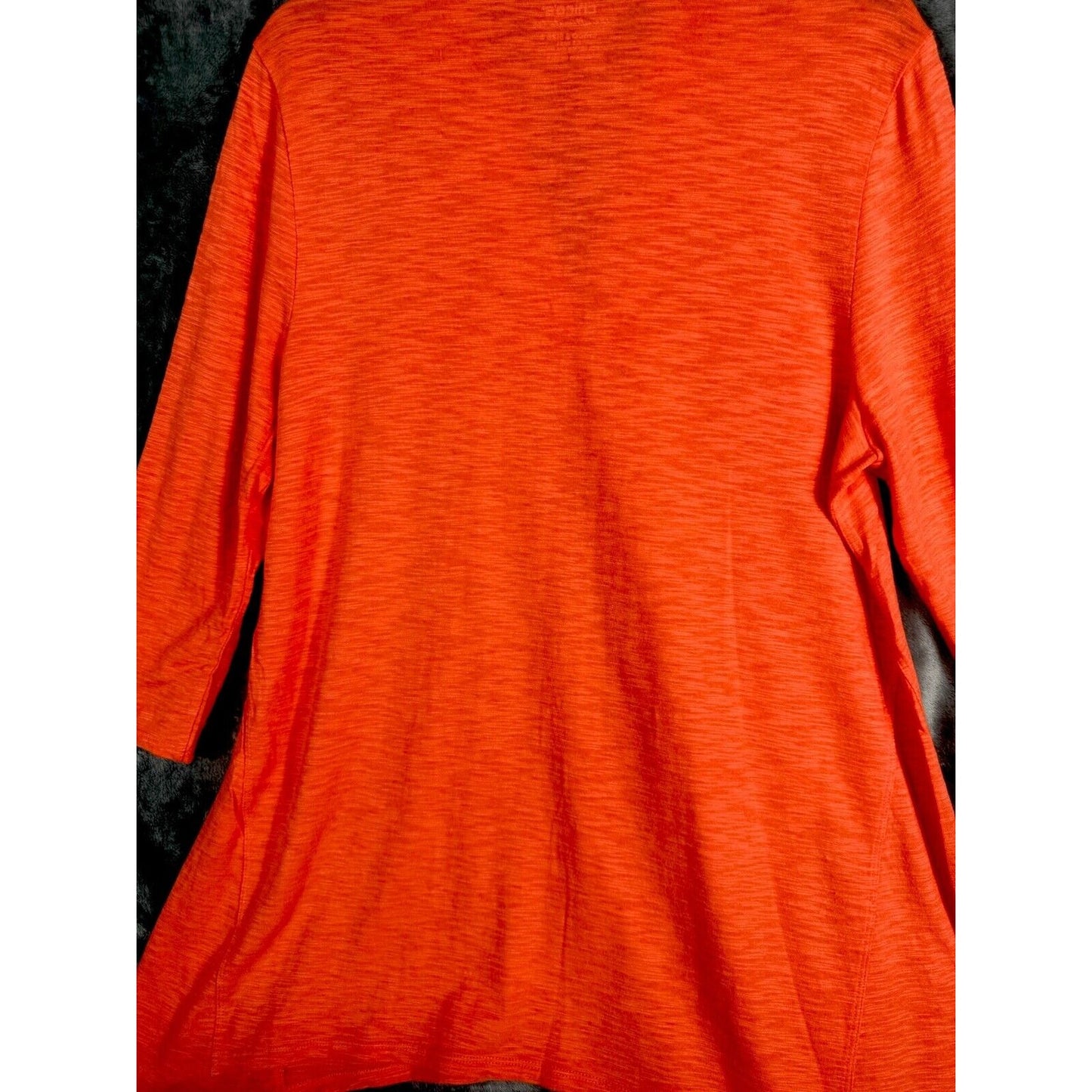 Chico’s The Ultimate Tee Women's Top Size 2 Large Orange 3/4 Sleeve