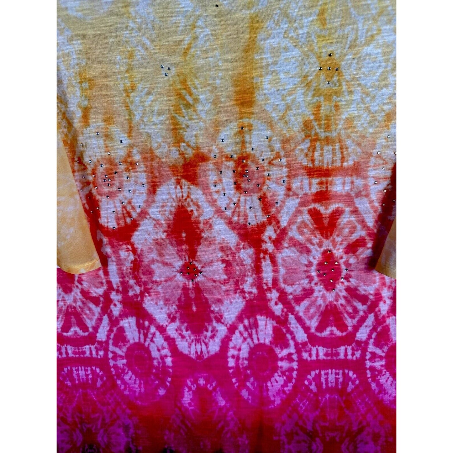 Concepts Women's Size 3X (22) Multicolor Tie Dye Accented Flutter Sleeve Top