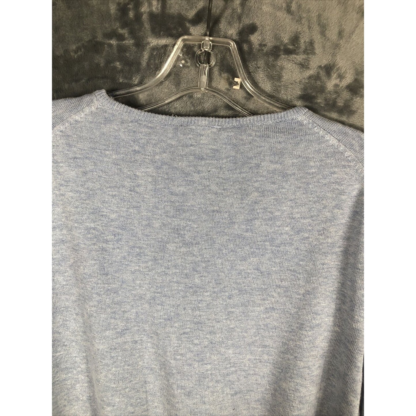 H&M Men’s Sweater Pull Over V-Neck Light Blue Long Sleeves Adult Large