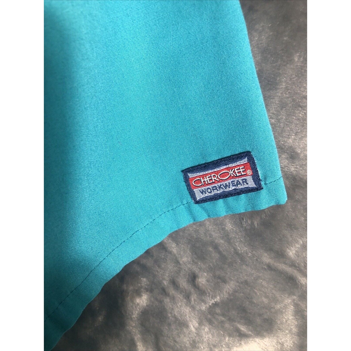 Cherokee Scrubs Unisex Workwear V Neck Scrub Shirt Blue/Green Medical Scrub Top