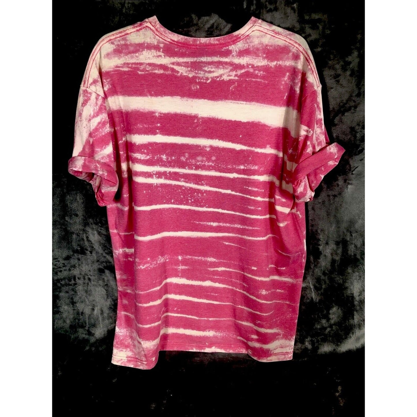 Be Kind Tye-Dyed Bleached Women’s T-Shirt Pink Inspirational Size Extra Large