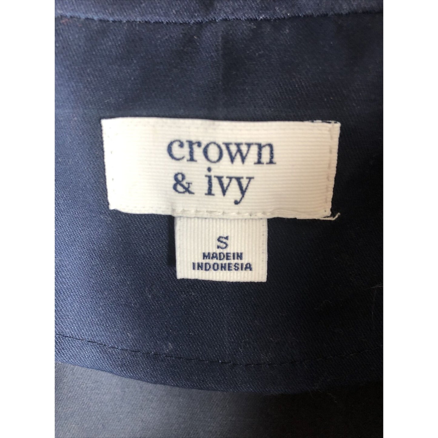 Crown & Ivy Woman's Jacket Blue Orange White Hooded Adult Size Small