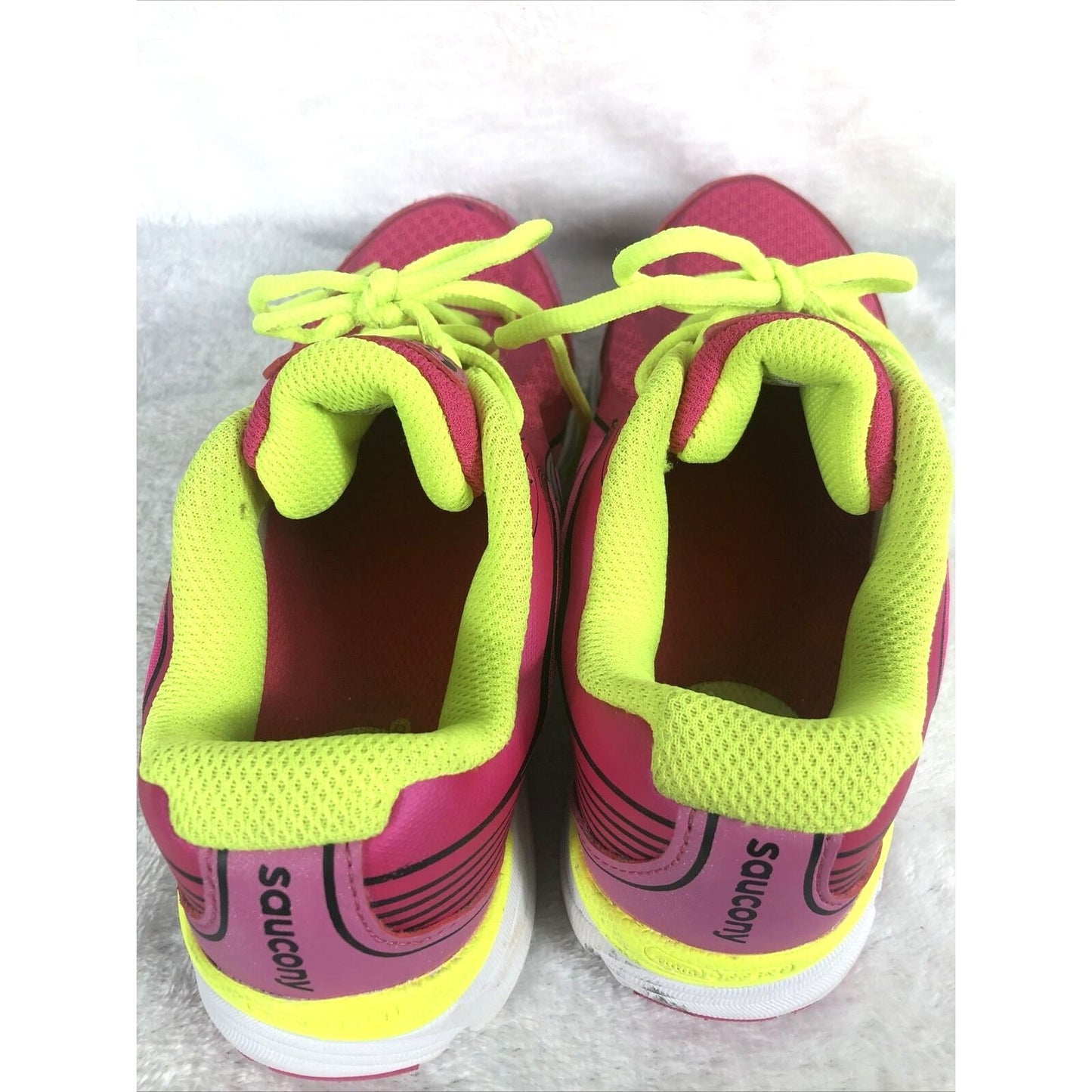 SAUCONY Girls Shoes Natural Series Pink Yellow Sneakers Size 4 1/2
