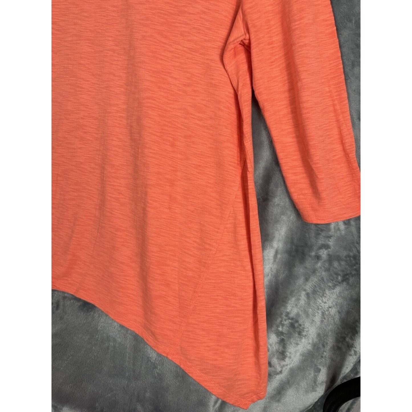 Chico’s The Ultimate Tee Women's Top Size 2 Large Orange 3/4 Sleeve