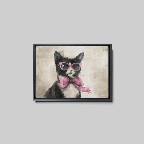 Nursery Cat Print, Kitten, Personality Cats with Accessories, Girls Wall Art, Baby Girl Room Decor, Cat Wall Art, Retro Art Print, Wall