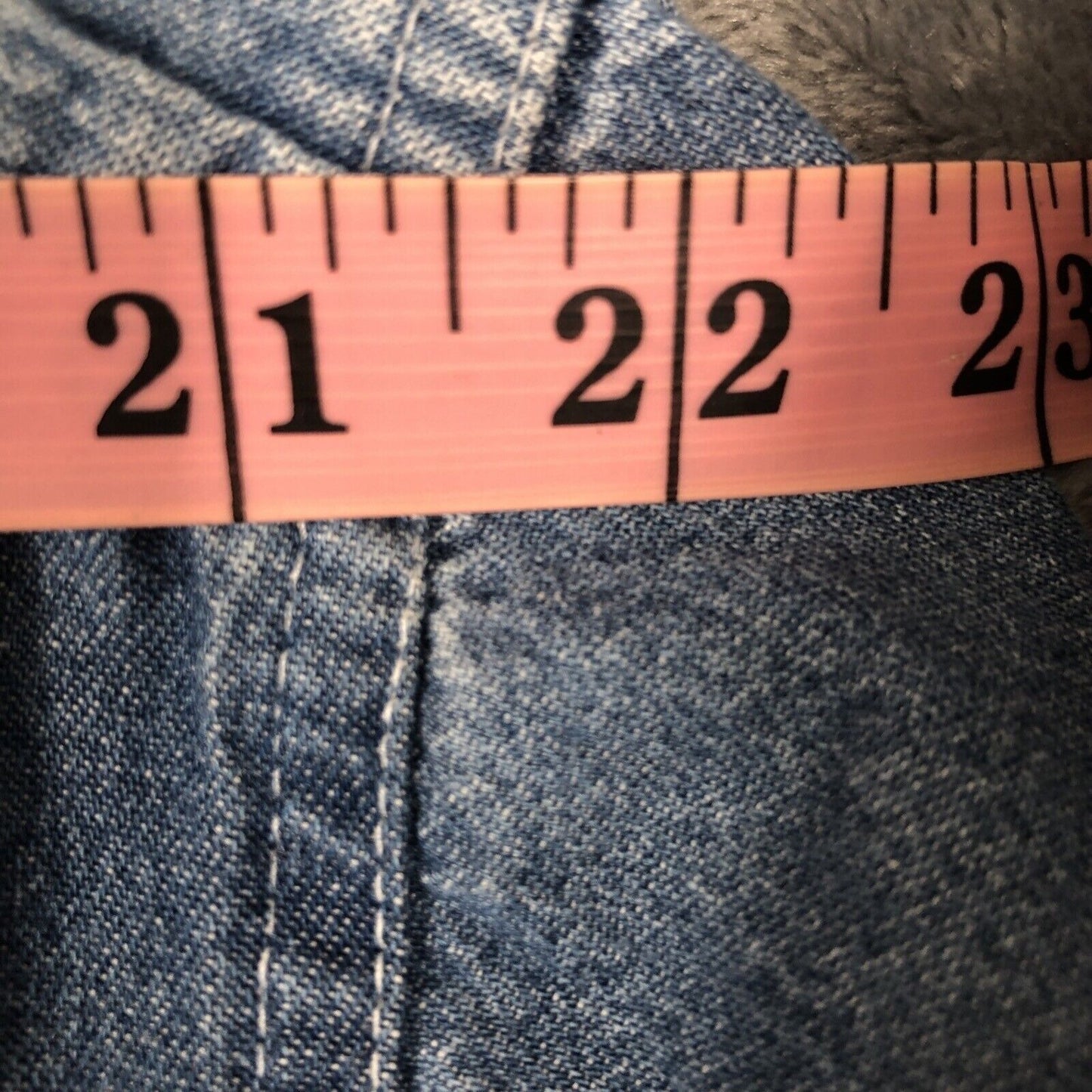 Blue Issue Women’s Button Up Blue Jean Shirt Size Large Long Sleeve Top