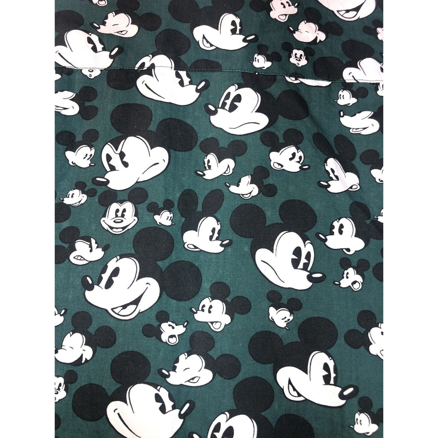 H&M Disney Men's Micky Mouse Button Up Resort Shirt Large Multicolor