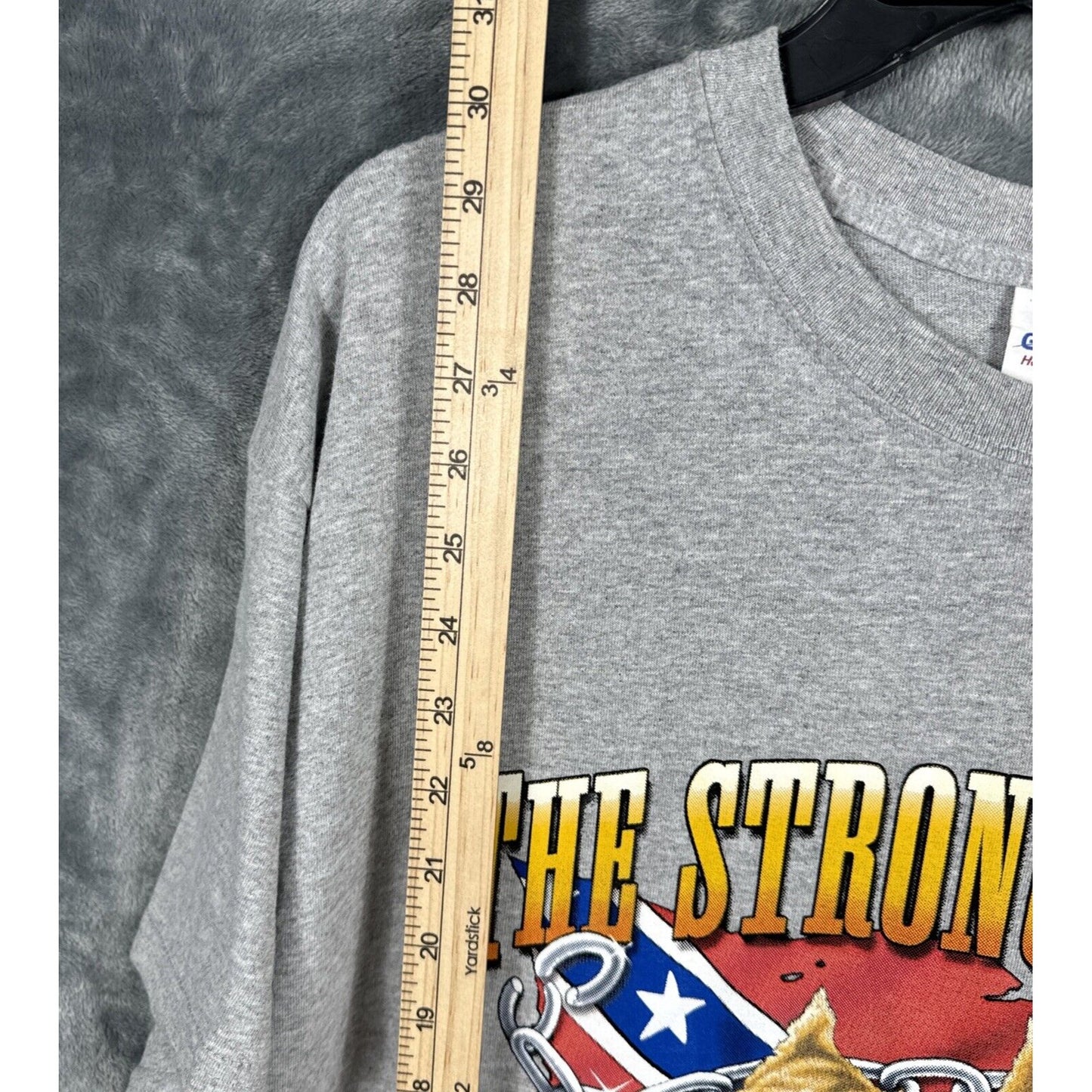 The Strong Survive Men’s T-shirt Gray American Pit Bull Patriotic Shirt