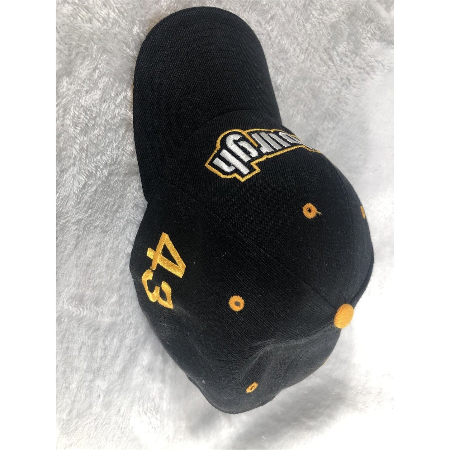 Pittsburgh Steelers Mens Strapback Hat Black And Yellow Adjustable Back