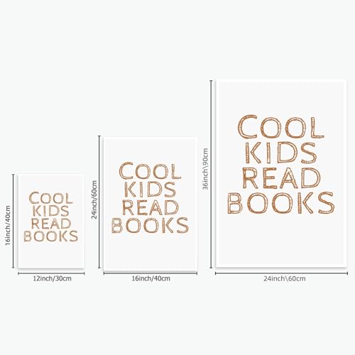 LXGPWGN Inspirational Posters Cool Kids Read Books Print Painting Canvas Wall Art Poster Teen Boys Girls Child School Nursery Preppy Room Decor Aesthetic 16X24inch Unframed
