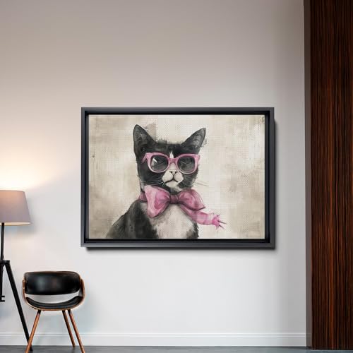 Nursery Cat Print, Kitten, Personality Cats with Accessories, Girls Wall Art, Baby Girl Room Decor, Cat Wall Art, Retro Art Print, Wall