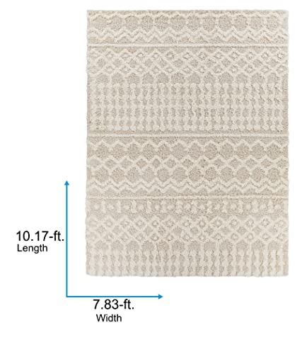 Livabliss Hapsburg Moroccan Shag Area Rug, 7'10" x 10'2, Beige