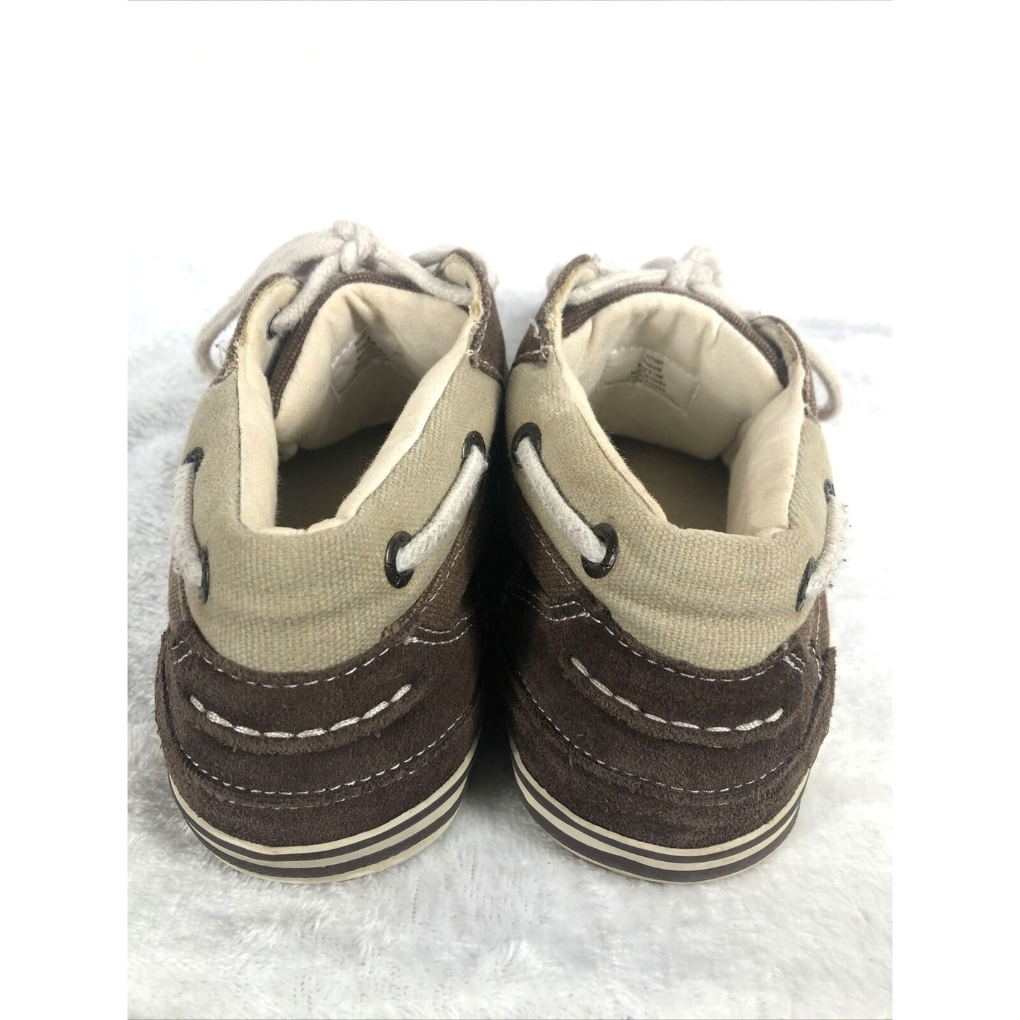 GBX Mens Boat Shoes 10M Casual Slip On Moc Toe Brown Leather Comfort Flats