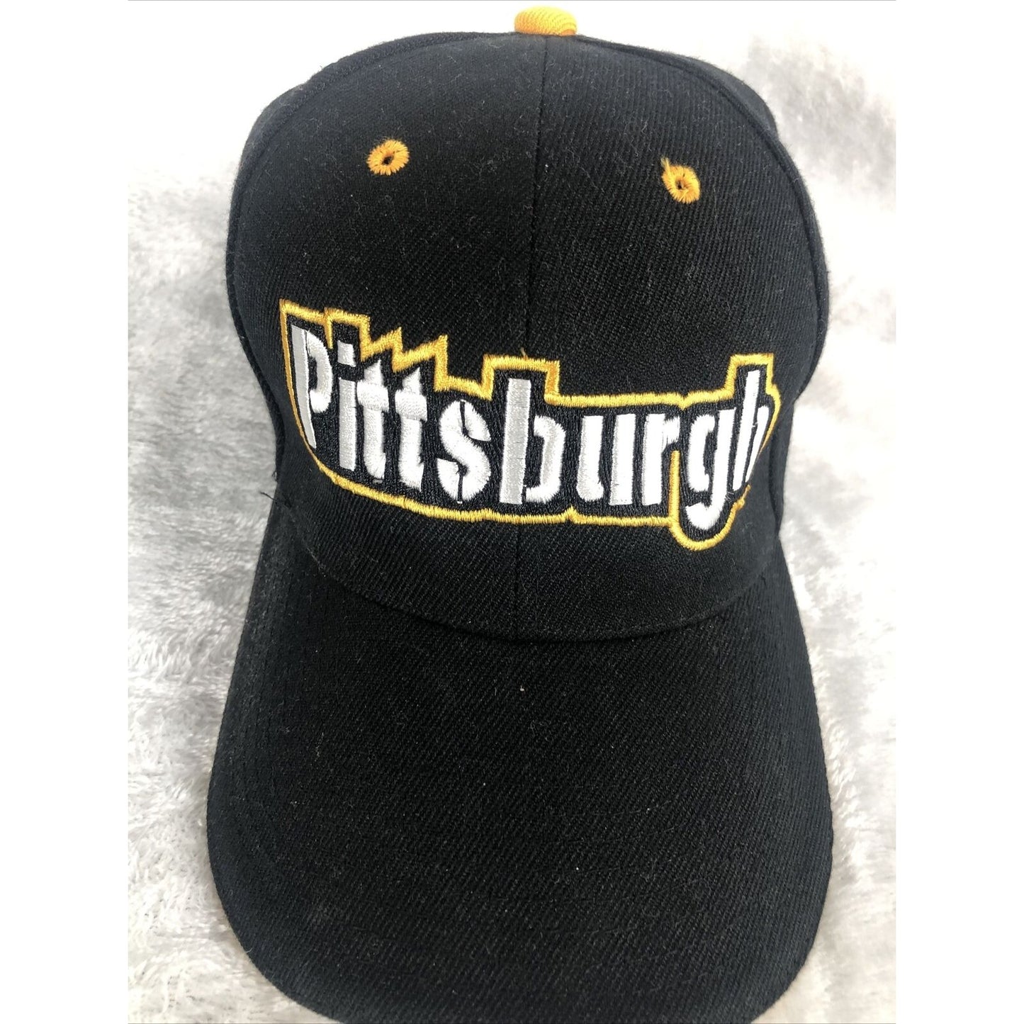 Pittsburgh Steelers Mens Strapback Hat Black And Yellow Adjustable Back
