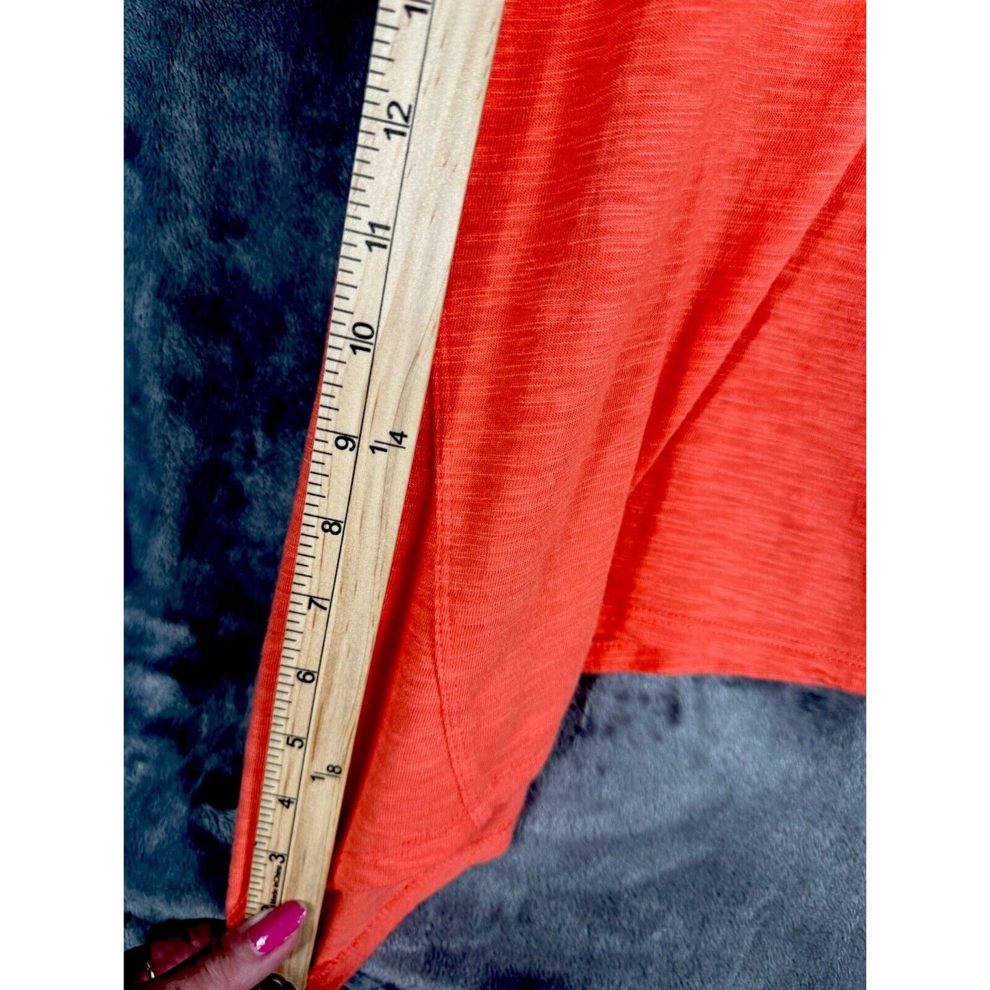 Chico’s The Ultimate Tee Women's Top Size 2 Large Orange 3/4 Sleeve