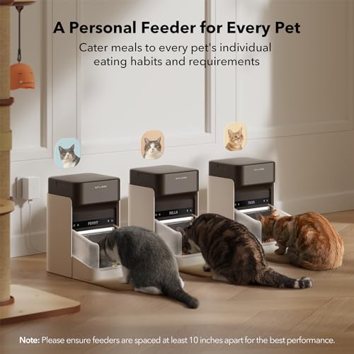 PETLIBRO Upgraded RFID Automatic Cat Feeder, 5G Wi-Fi Automatic Pet Feeder, 3L Auto Cat Feeder App Control with Light Collar Tag, Tag Activated One Automatic Cat Food Dispenser 1-10 Meals Control