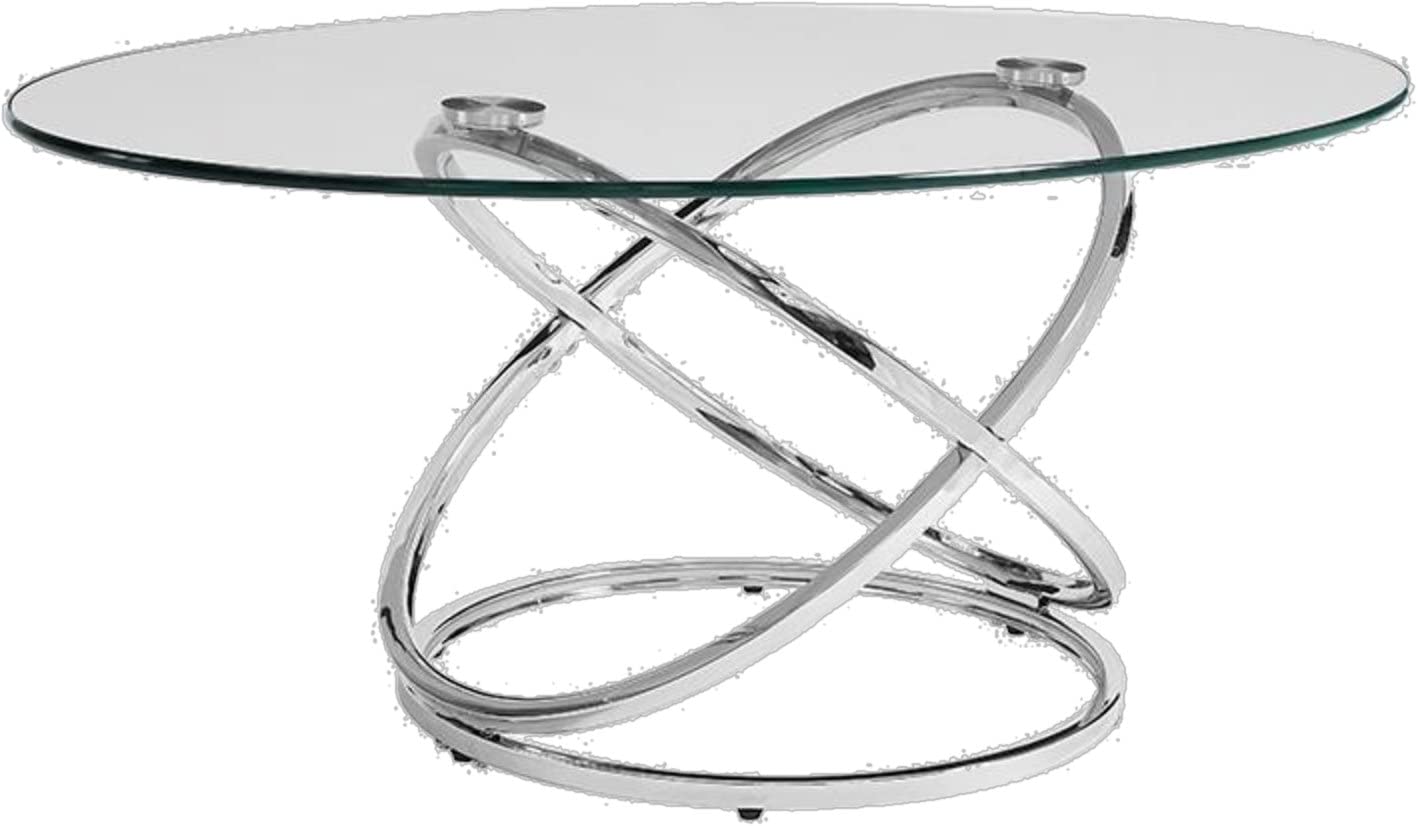 Bernards Atomic 3 Pk Metal Set Occasional Tables, Silver