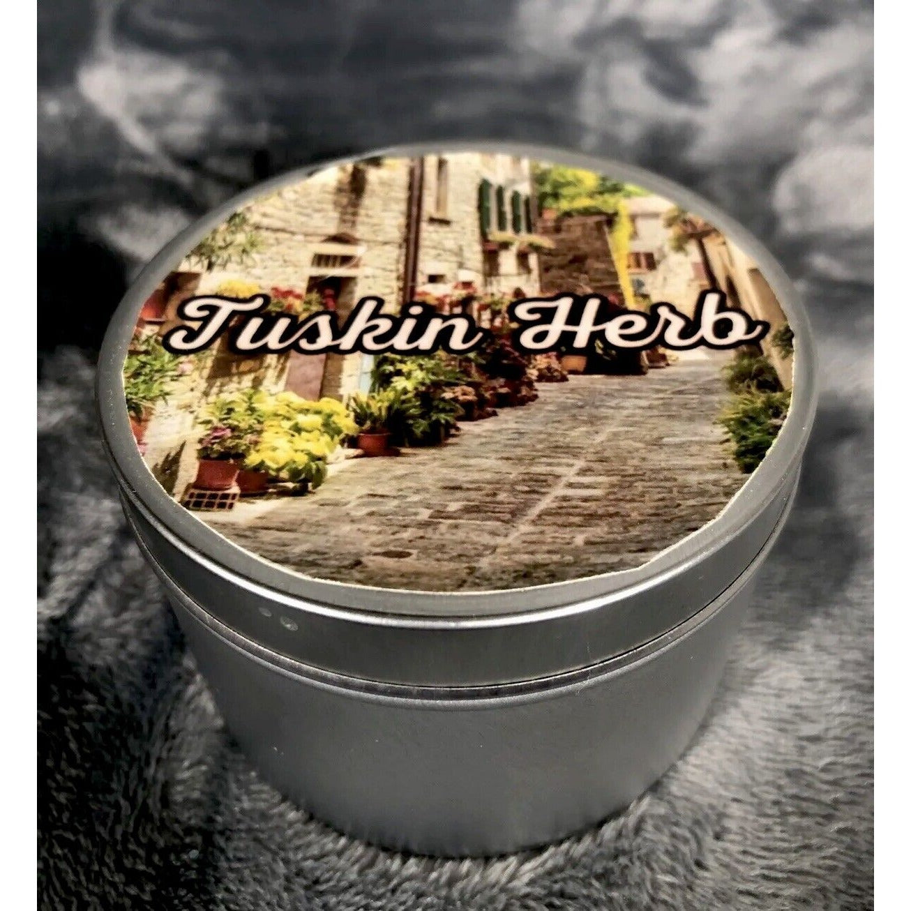 Hand Poured Candle Coconut Soy Blend Tuscan Herb 8 Ounce Tin