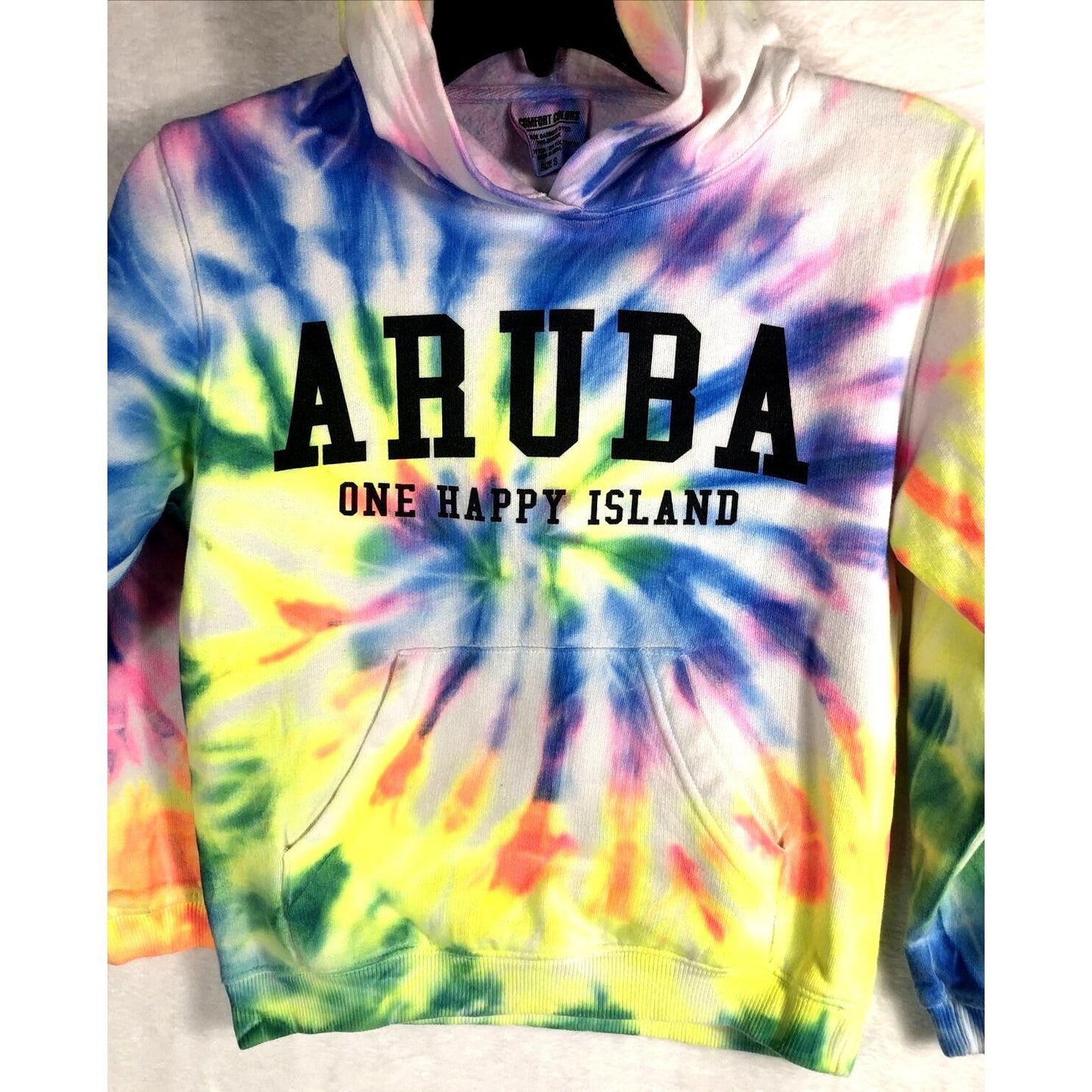 Girls Tie-Dye Sweater Size Small Hooded Sweatshirt Comfort Colors