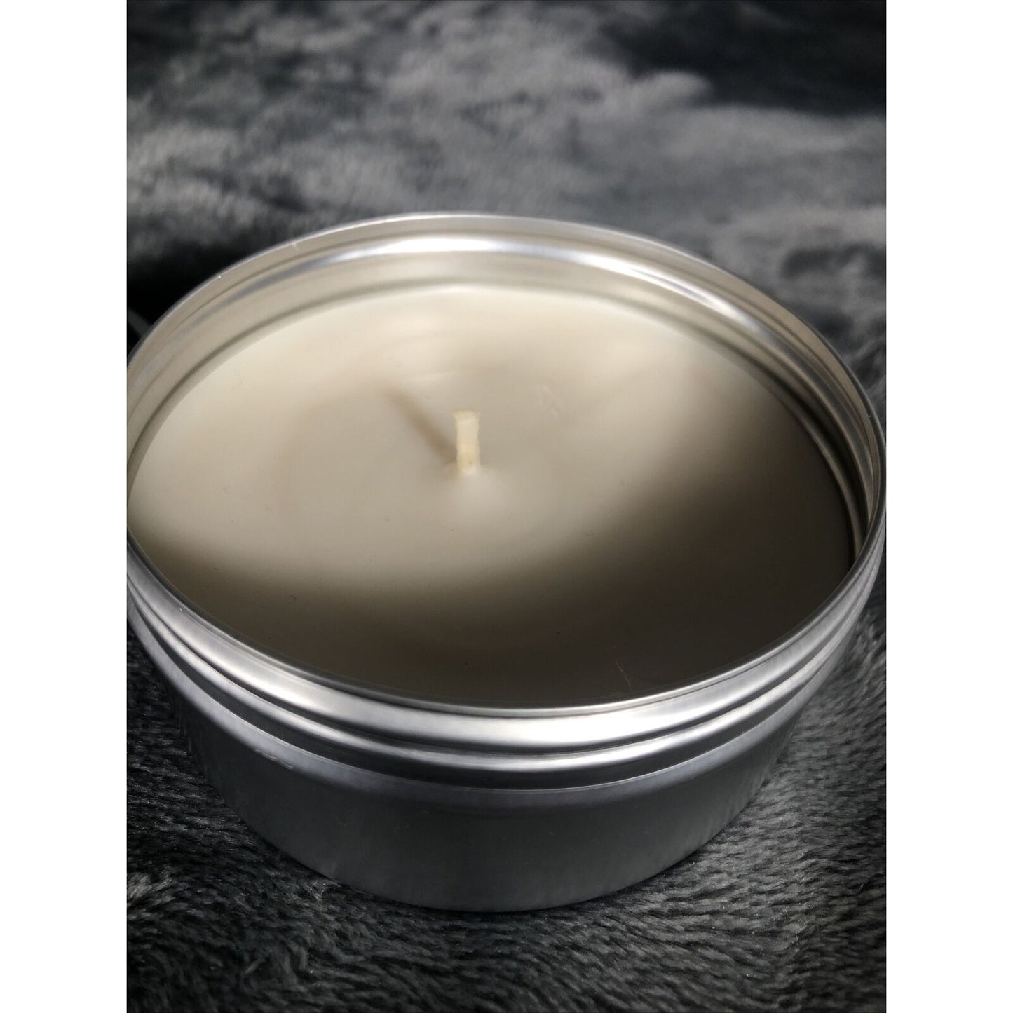 Hand Poured Candles Coconut Soy Blend Strawberry Poundcake 4 Ounce Tin