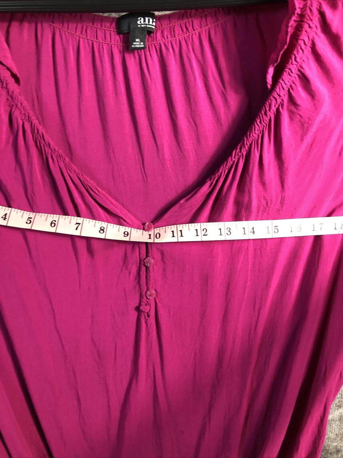 A.N.A Sleeveless Ruffle Buttons Purple Size X-LARGE Women’s Blouse