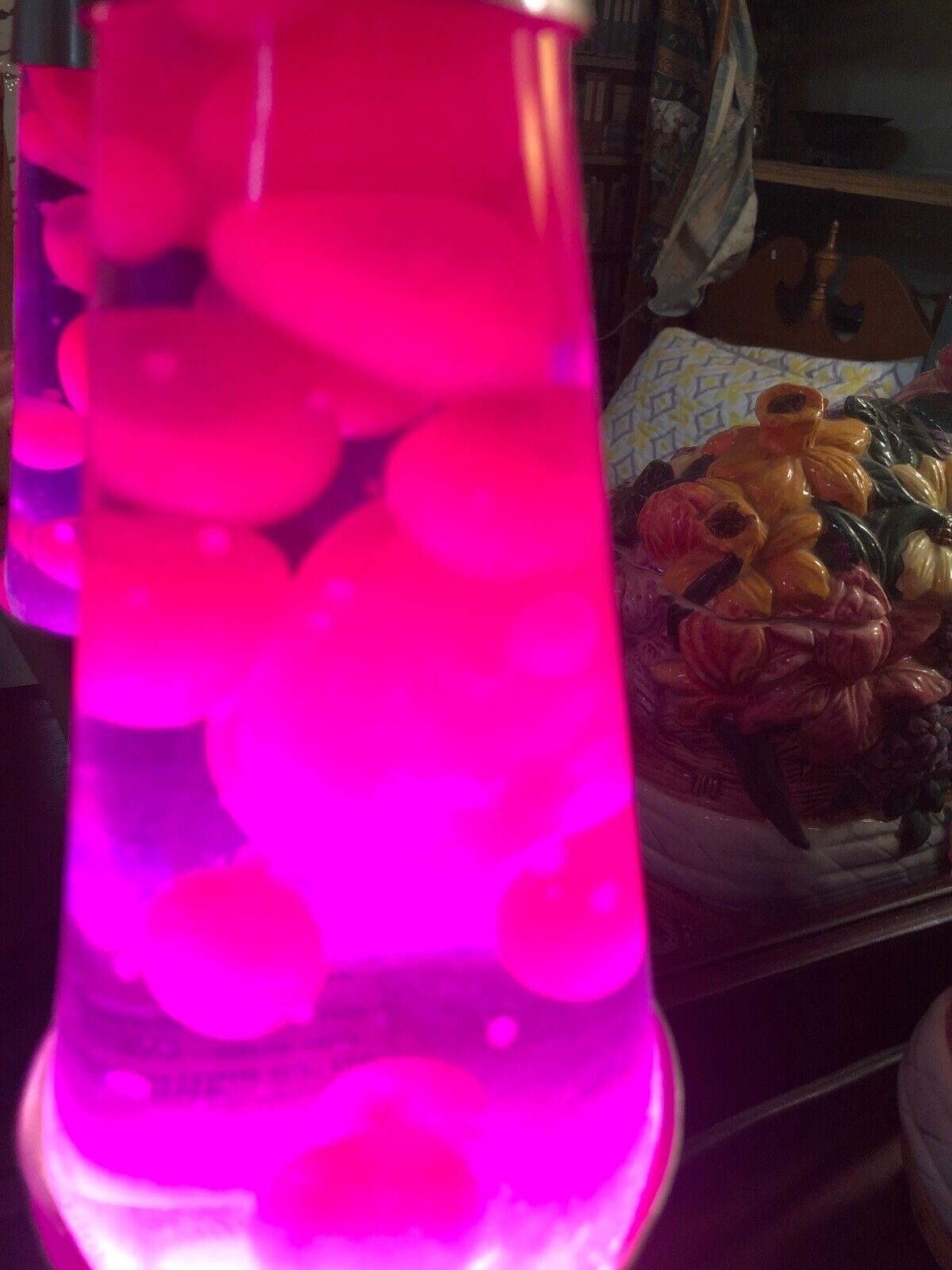 Retro Pink Lava Lamp With Silver Base