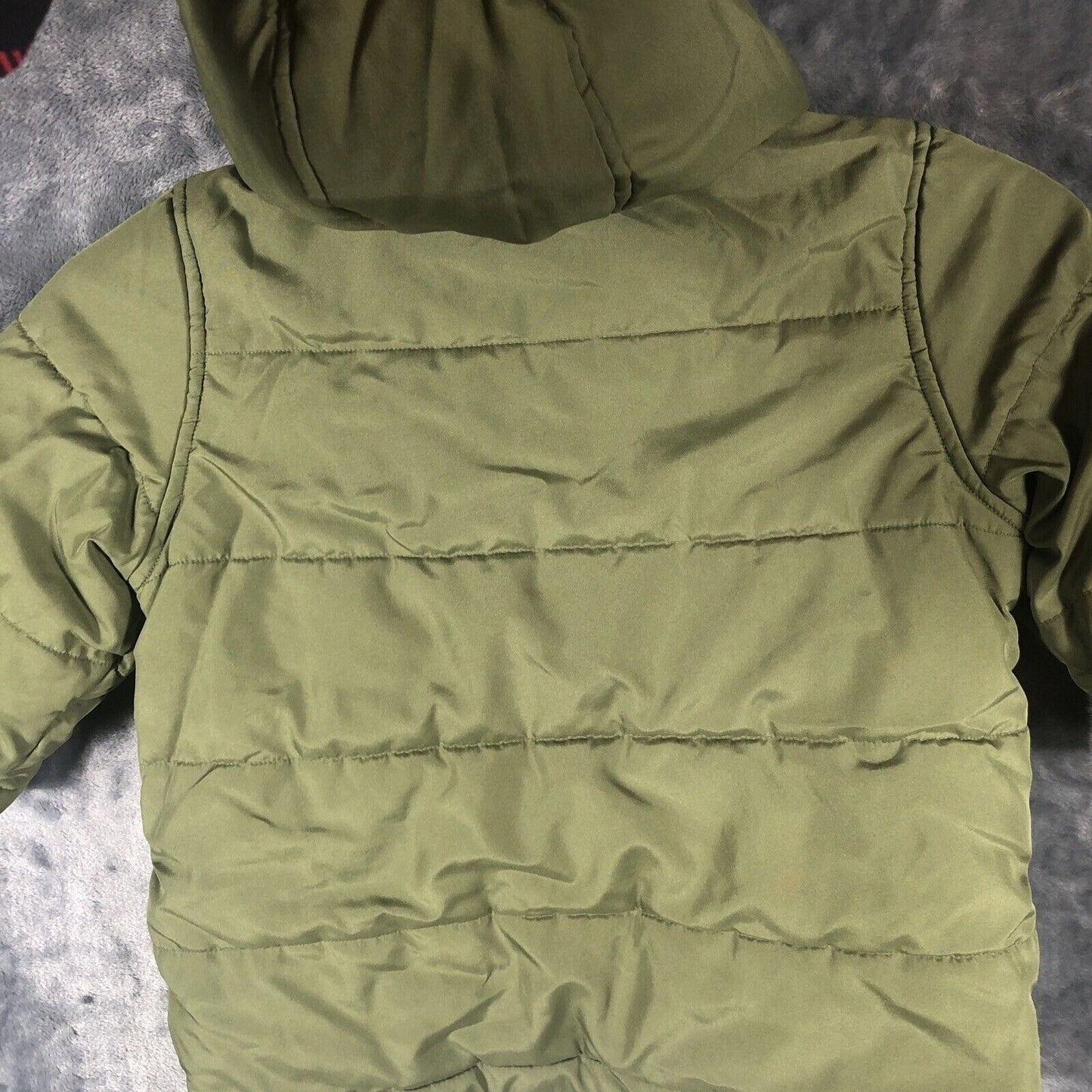 Toddler Green Duffle Coat With Toggle Closures & Hood
