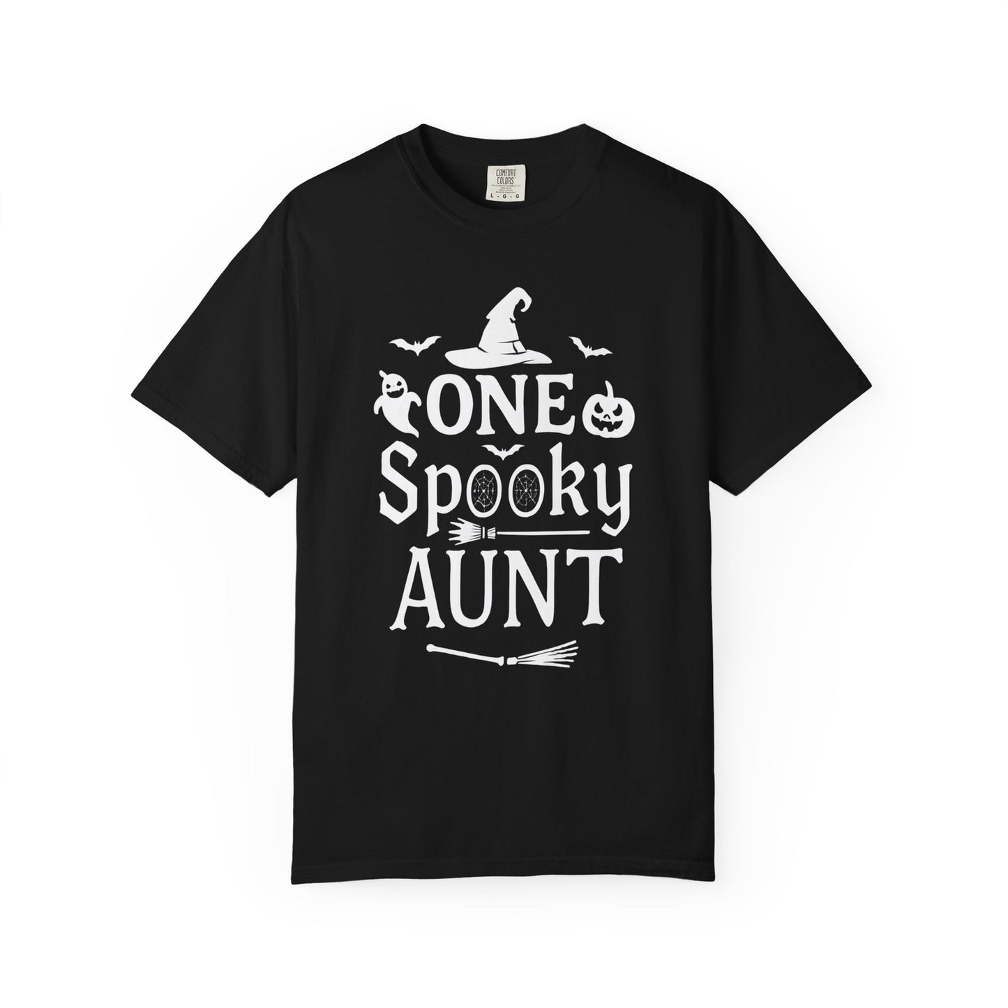Womans T Shirts One Spooky Aunt Shirt Halloween Top Cute Fall Halloween Gift