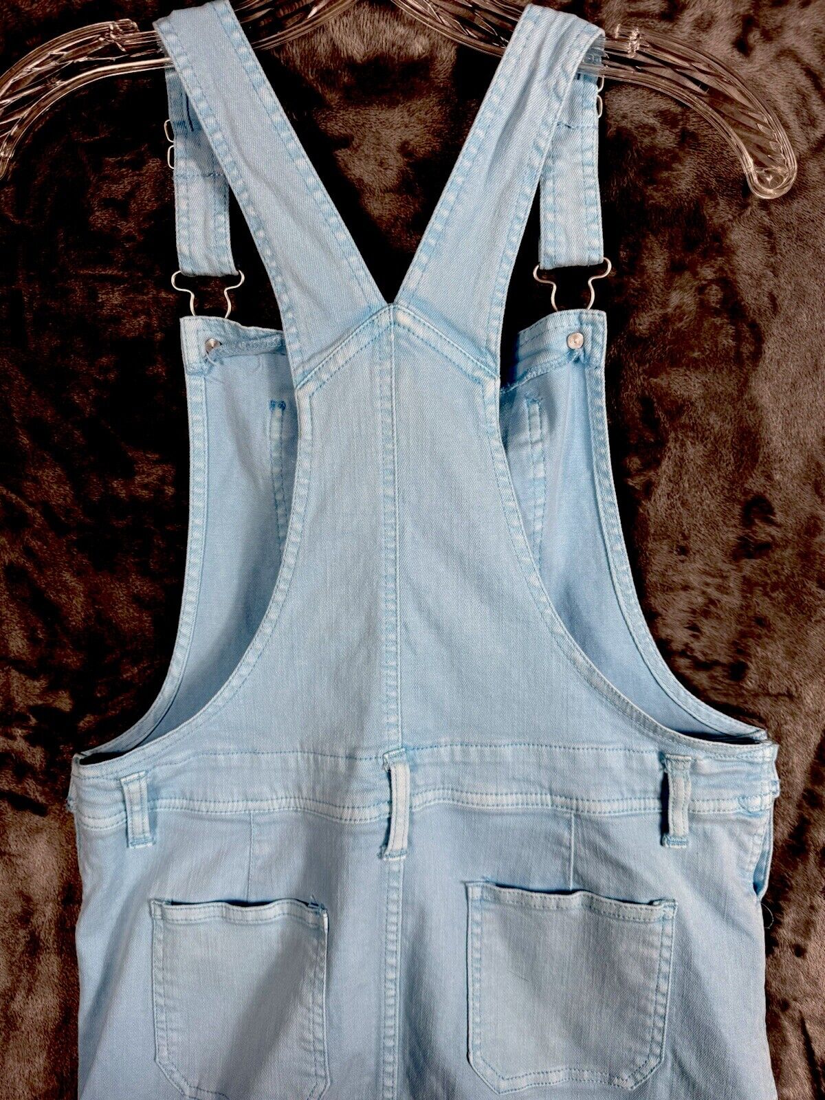 Art Class Women’s Denim Overalls 2X Large Size 18 Stretch Pastal Blue