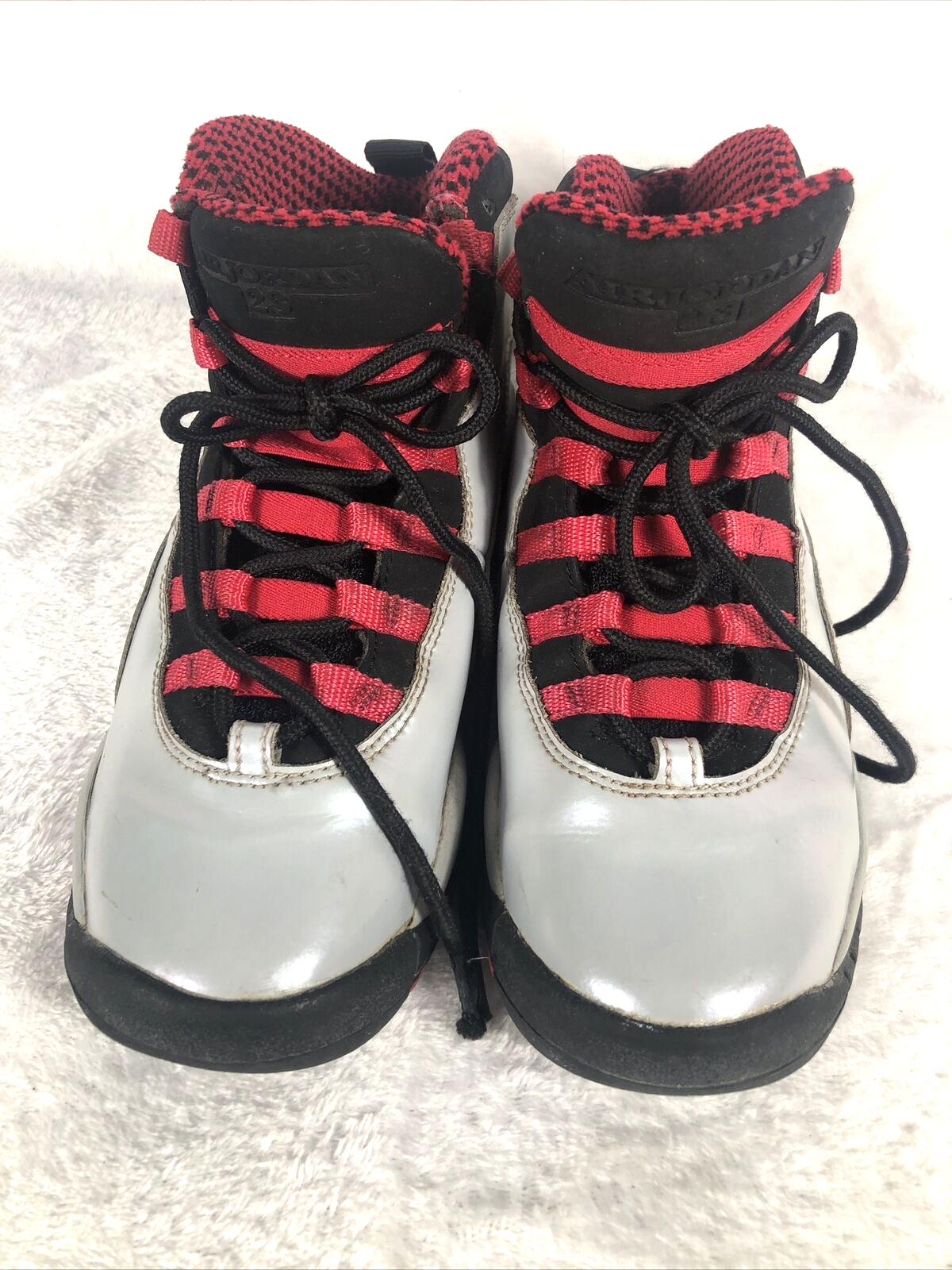 Air Jordan Boys Shoes Gray Sneakers Size 4 Youth