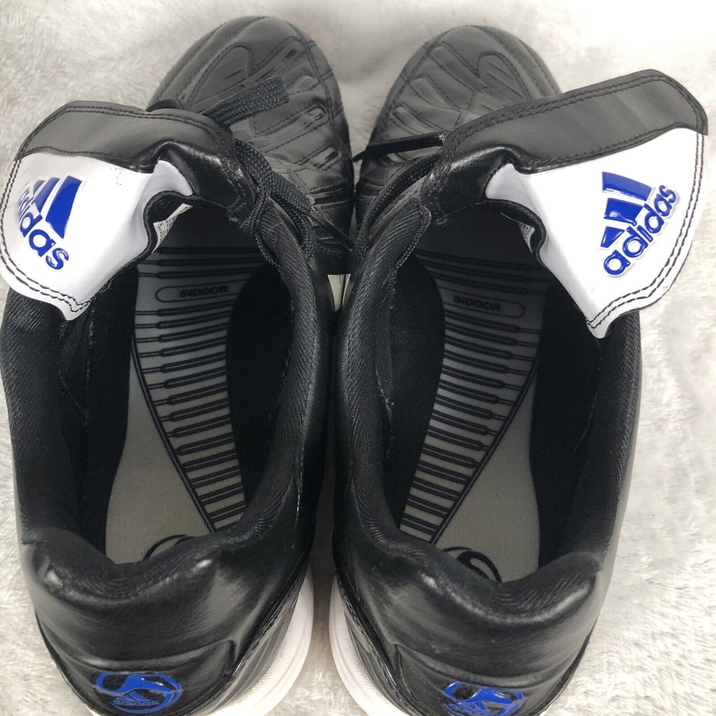 ADIDAS Men’s Shoes Black / White ATHLETIC Indoor Soccer Shoes Adult Size 7.5