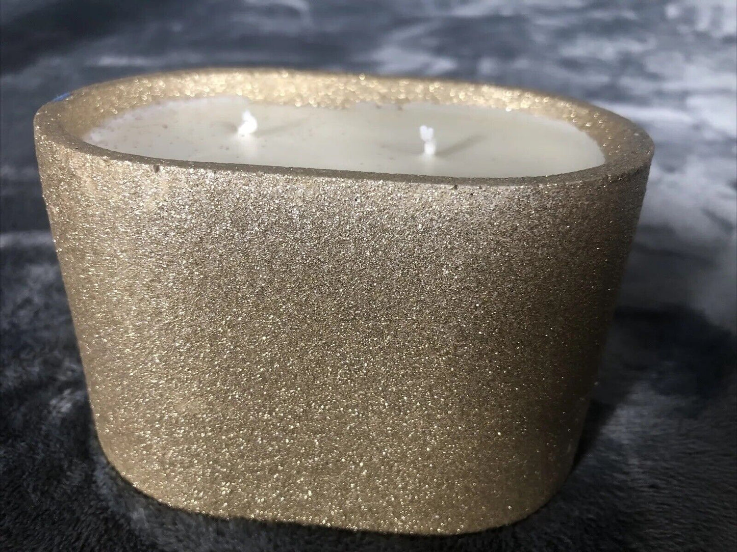 Candle Coconut Soy Blend Sweater Weather Handmade Concrete Vessel Hand Poured