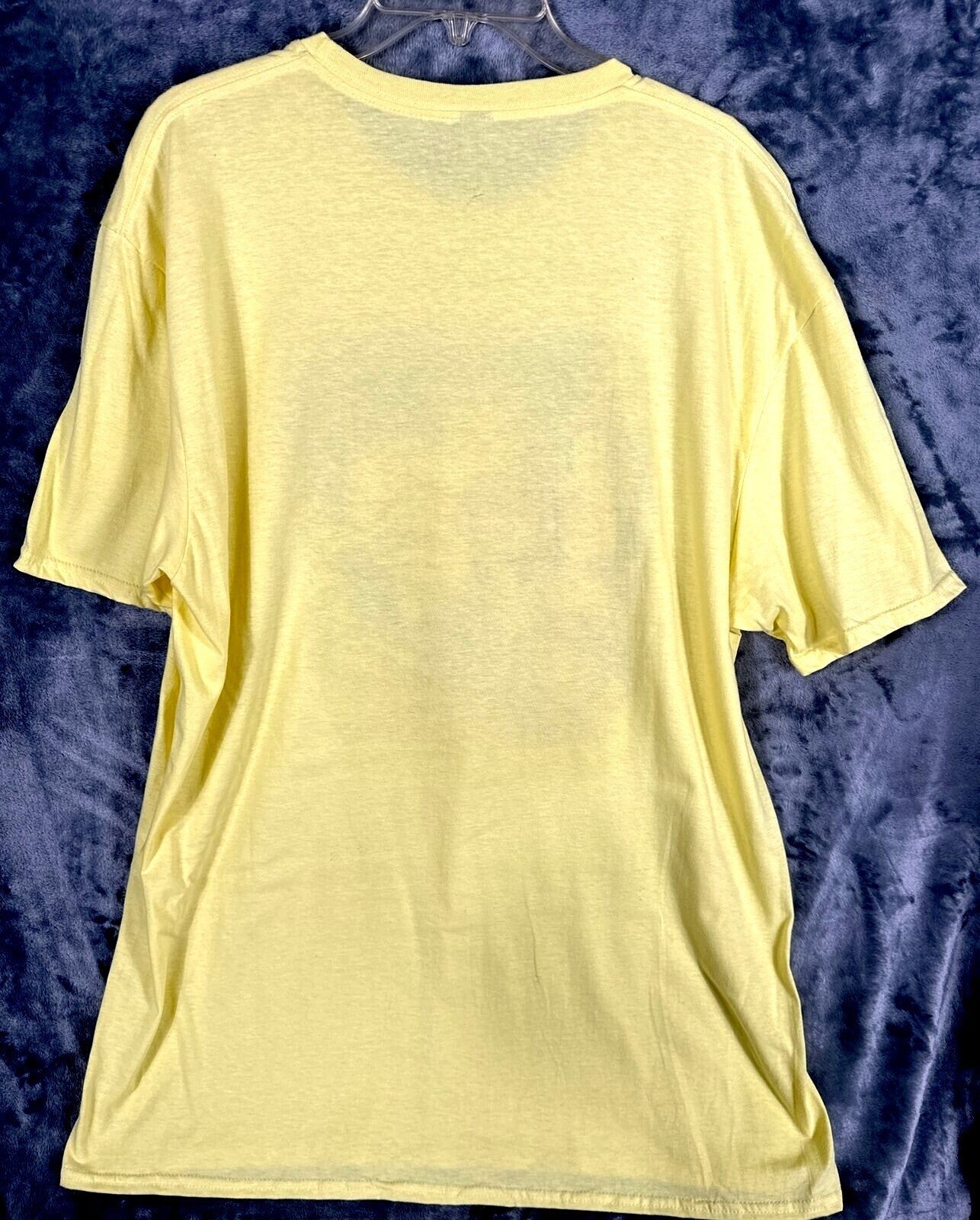 Gildan Unisex Biker T Shirt Living Legend Motorcycle Graphic Shirt XL Yellow Top