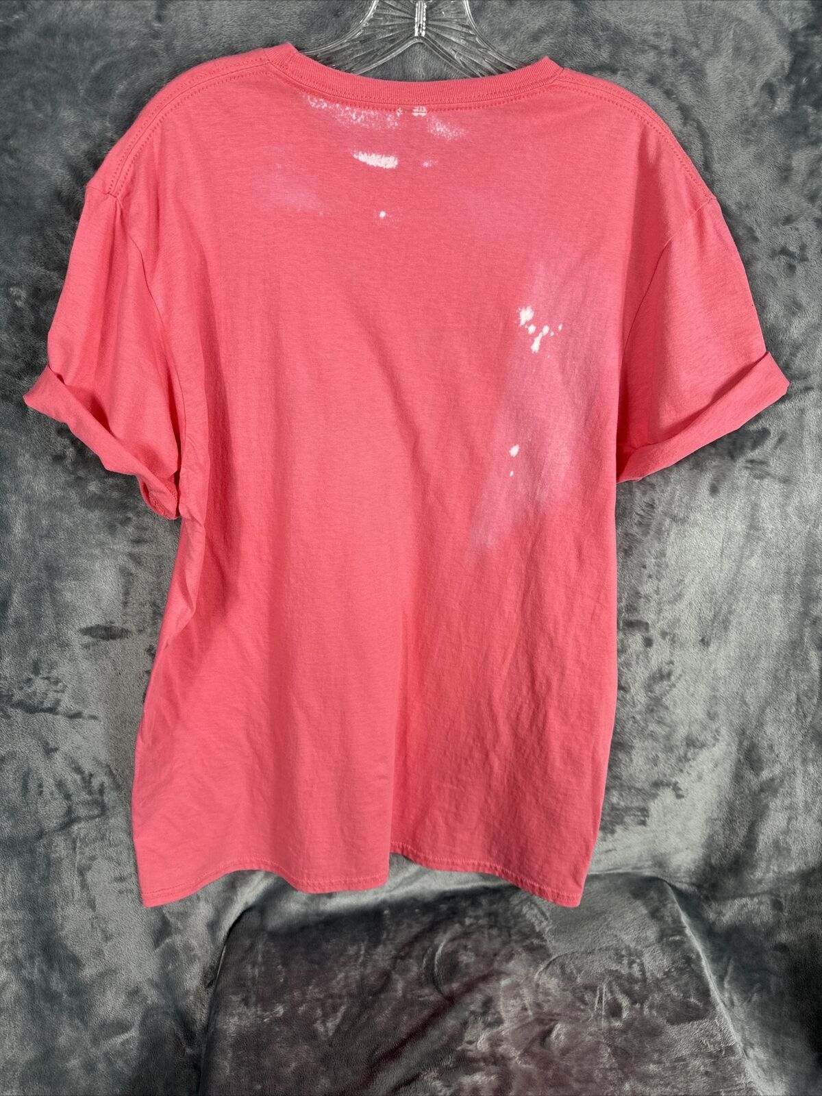 Women’s T-shirt Cozy Vibes Bleached Pink Soft & Comfy Size Adult Large