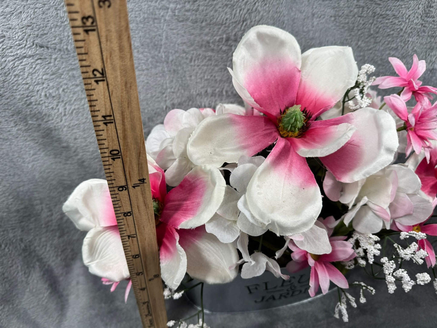 Spring & Summer Flower Arrangement Artificial Flower Pink & White Floral