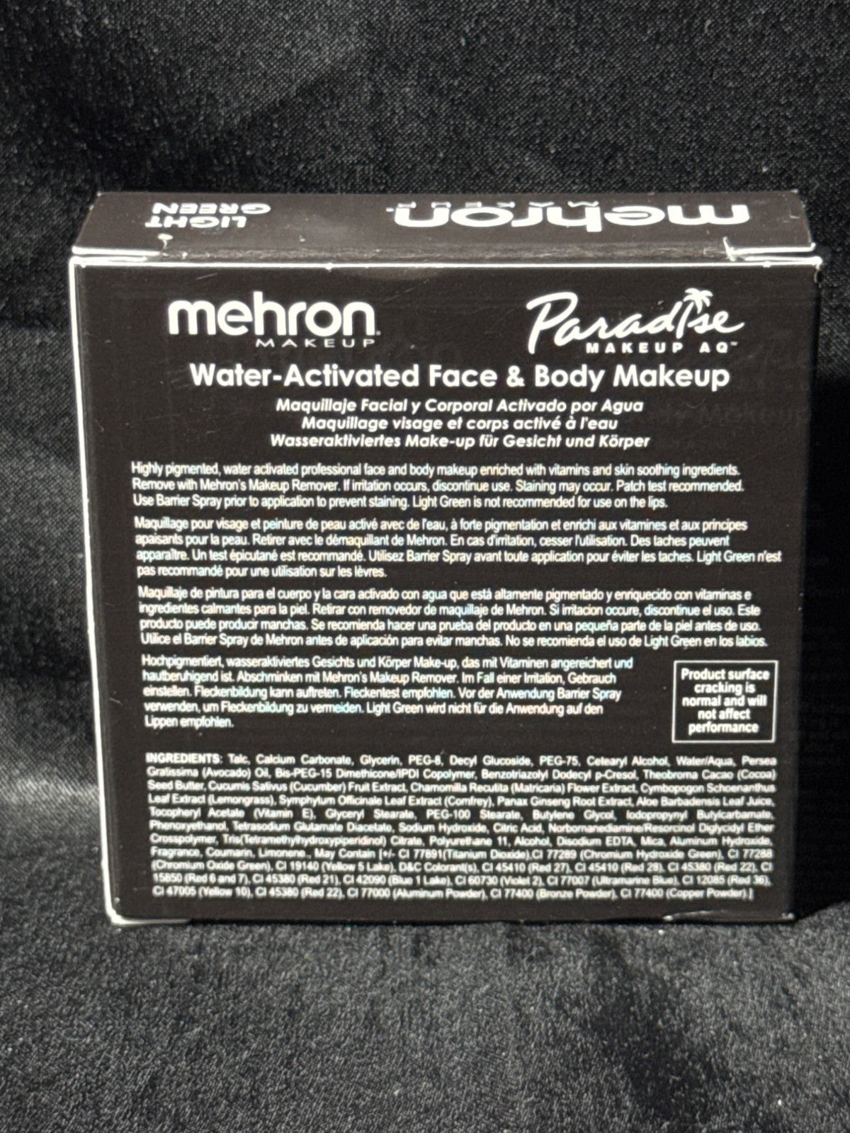 Mehron Paradise Makeup AQ Light Green Face & Body Paint