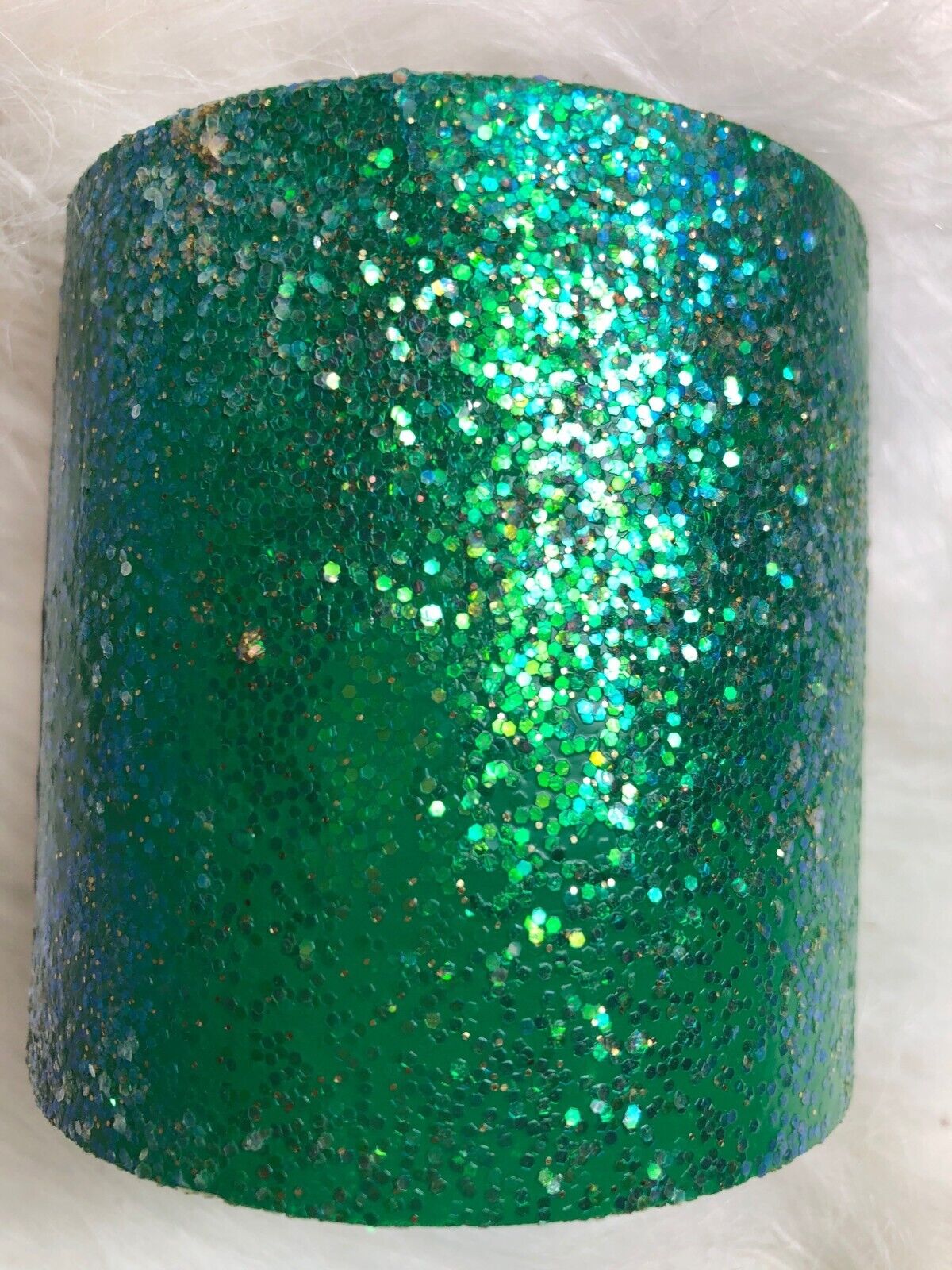 Glittering Green Balsam Fir Scented Candle By Sheer Elegance Candle Co. 10 Oz S