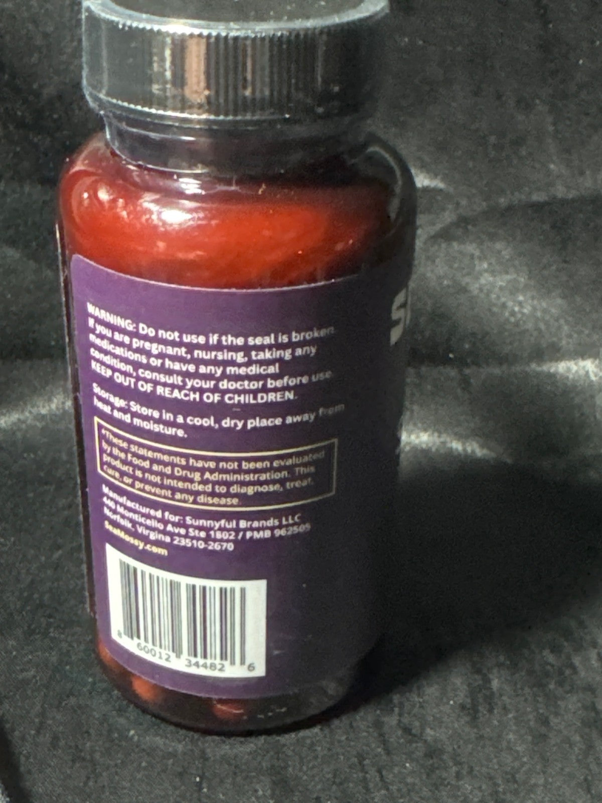 Seamossy Sea Moss Capsules 100% Pure 60 Ct Dietary Supplement Vegan Non-GMO Glut