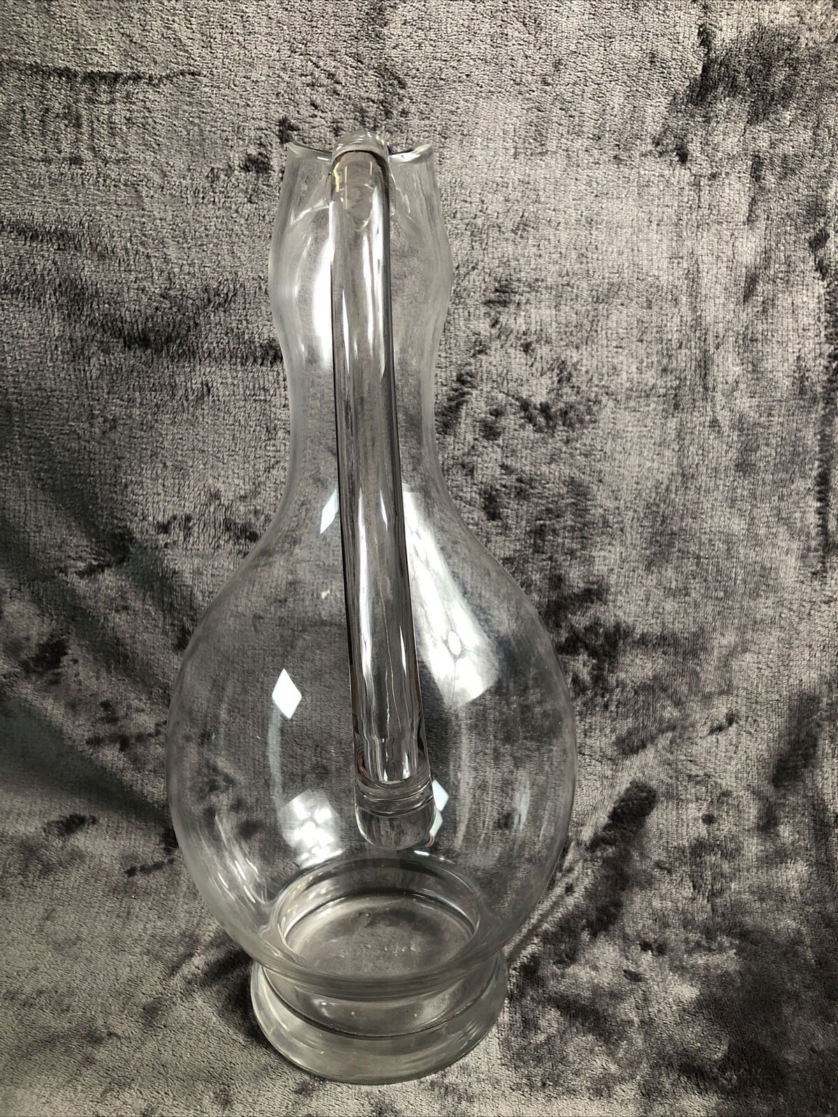16in Glass Pitcher Large Pour Handled Curved Spout