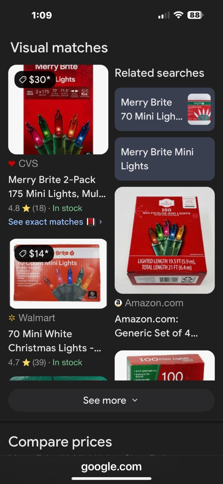 Merry Brite 200-Count Multi-Color Mini Lights 39.5 Ft Lighted Length 41 Ft Total